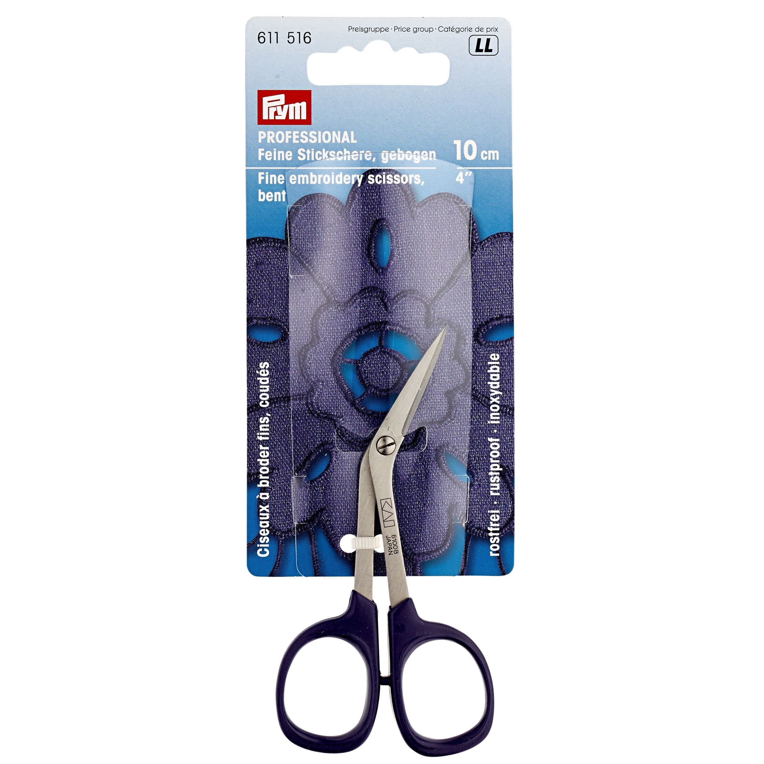 Prym 4" Professional Curved Embroidery Scissors, Purple, 10cm/3.94" - Thumbnail 2