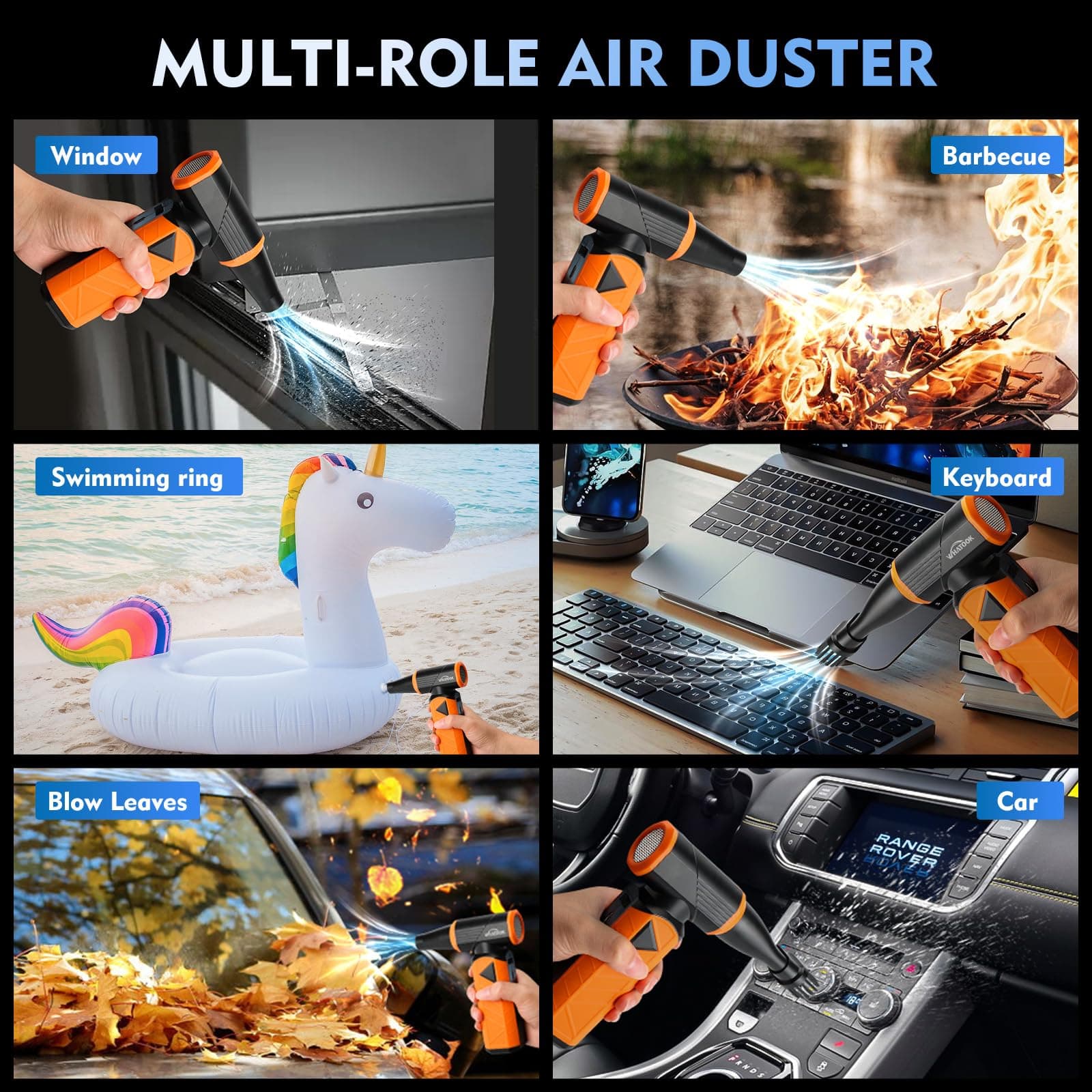 WHATOOK Updated Compressed Air Duster: Air Blower with Stepless Speed Regulation - Thumbnail 6