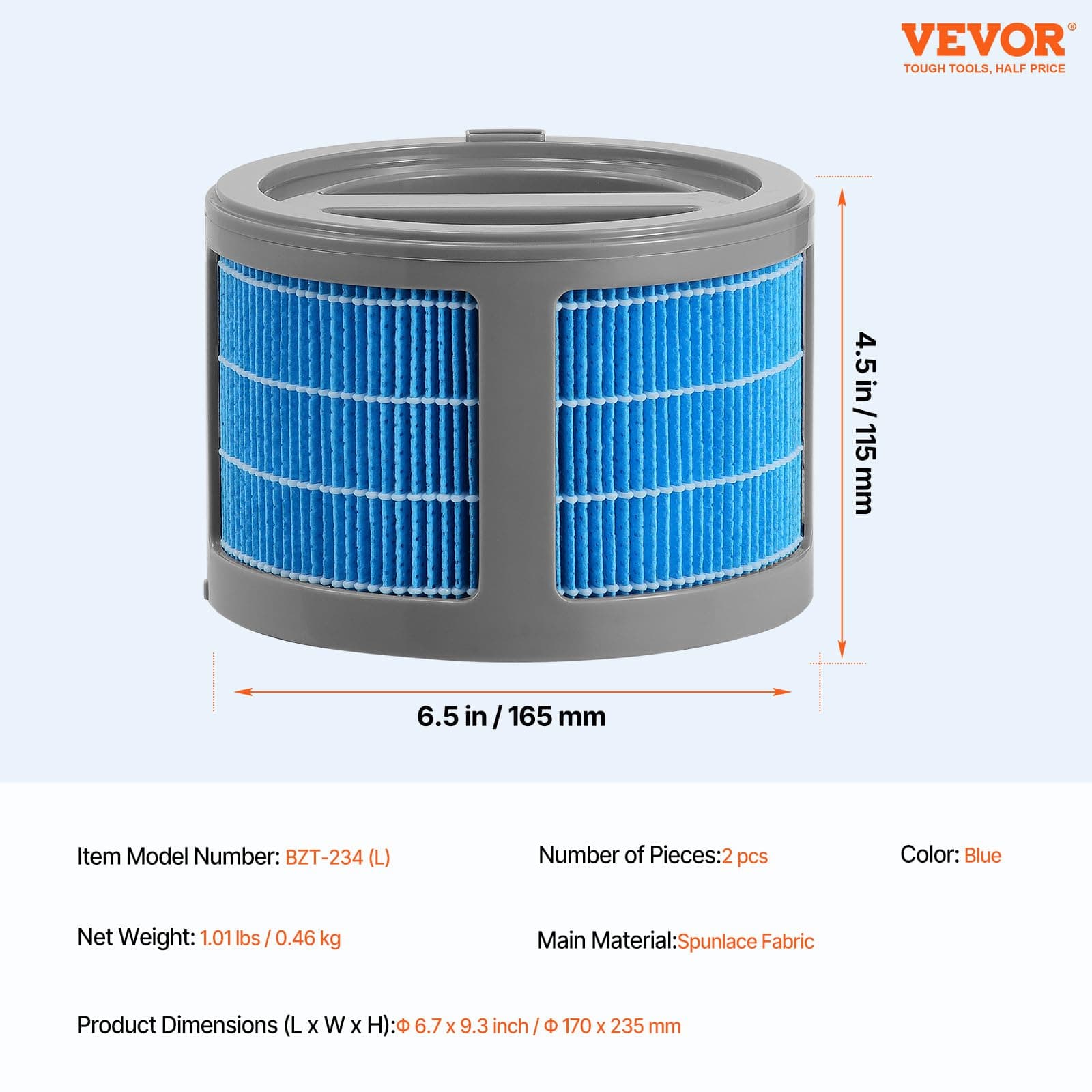 VEVOR Evaporative Humidifier Replacement Filter, 2-Pack, Compatible with VEVOR 1 - Thumbnail 8