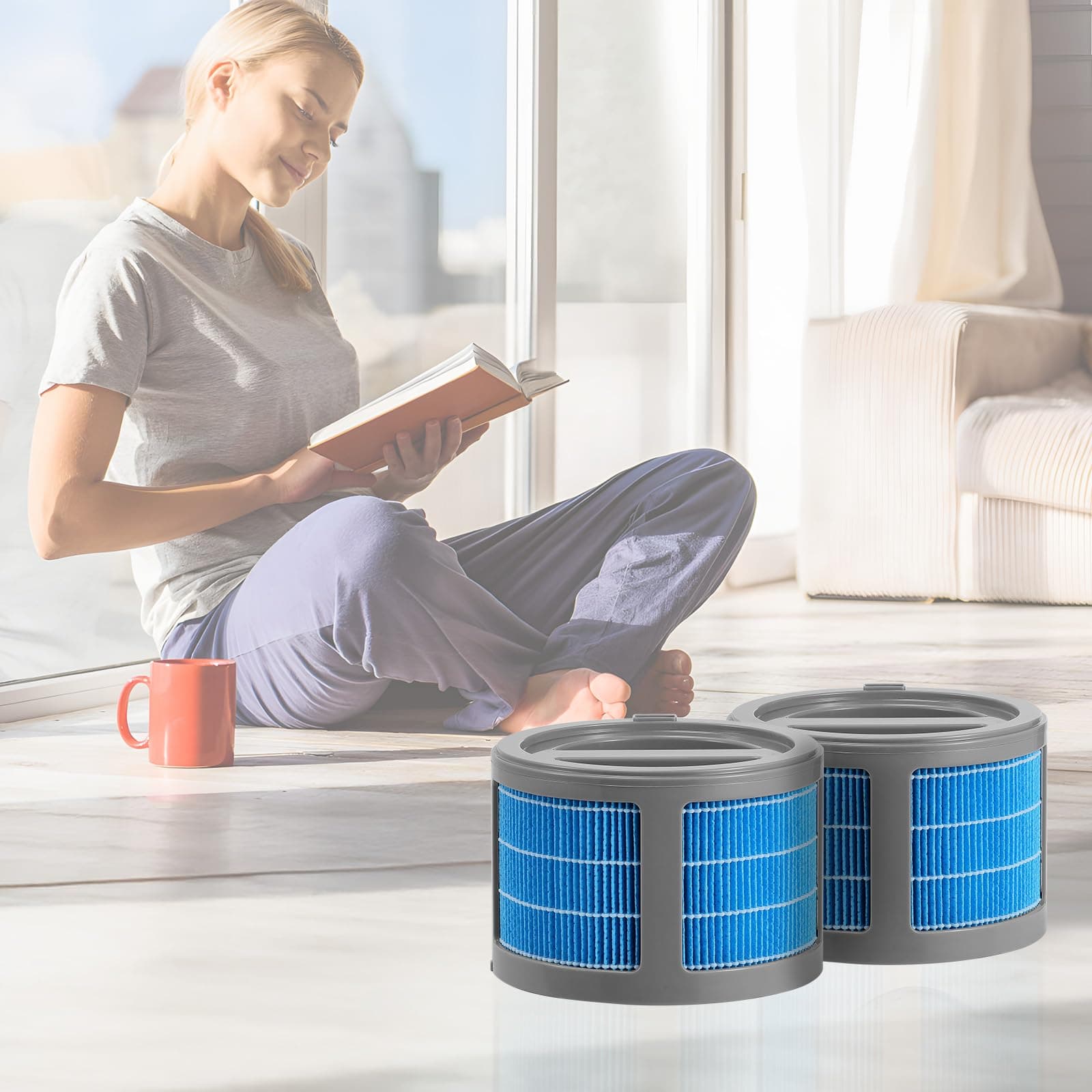 VEVOR Evaporative Humidifier Replacement Filter, 2-Pack, Compatible with VEVOR 1 - Thumbnail 9