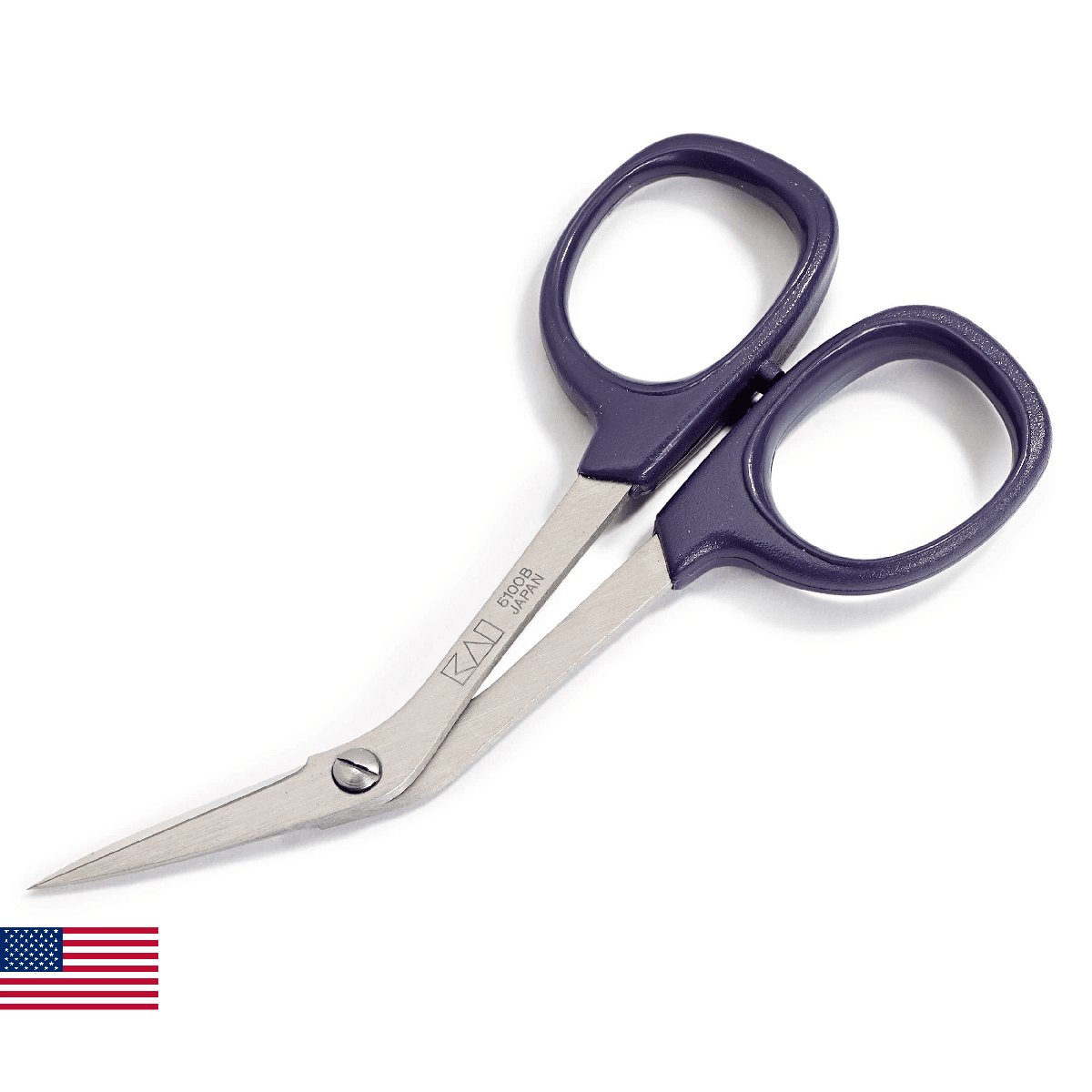 Prym 4" Professional Curved Embroidery Scissors, Purple, 10cm/3.94" - Image 1