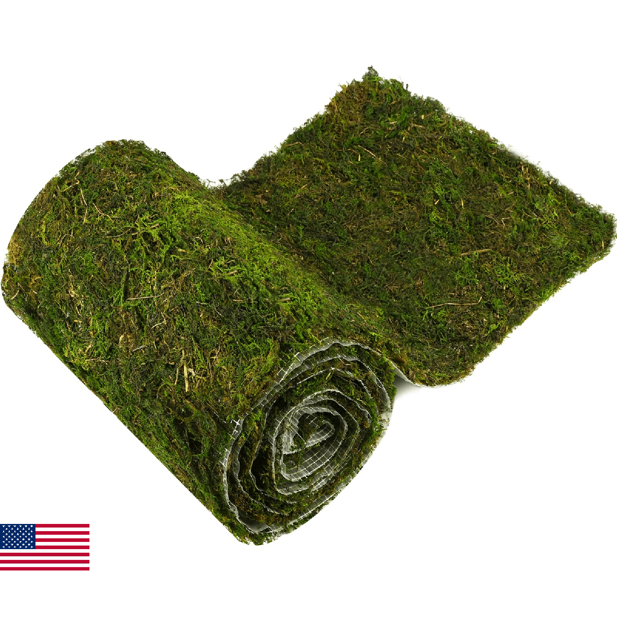 108'' x 16'' Dried Moss Table Runner - Green Moss Sheet Roll for Crafts, Preserv - Image 1