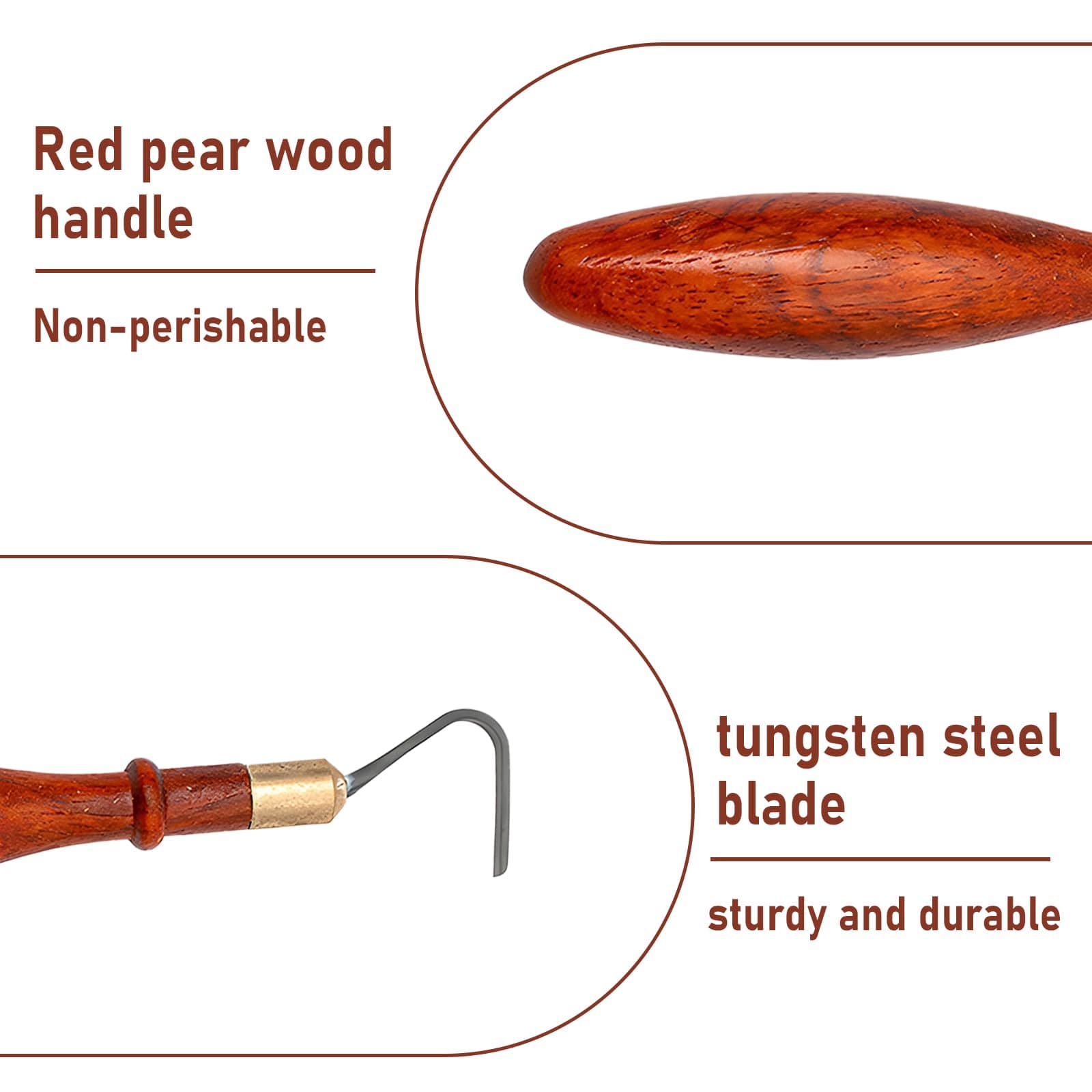 SYWAN Pottery Trimming Tool, Clay Sculpting Tools Tungsten Steel Cutter Head Afr - Thumbnail 2