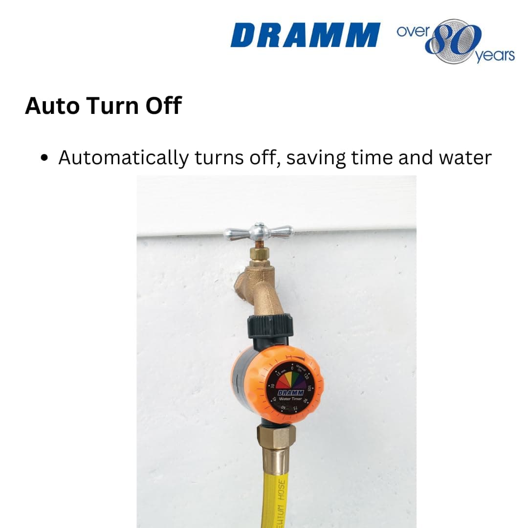 Dramm ColorStorm Premium Water Hose Timer, Mechanical, Turns Water Off Automatic - Thumbnail 4