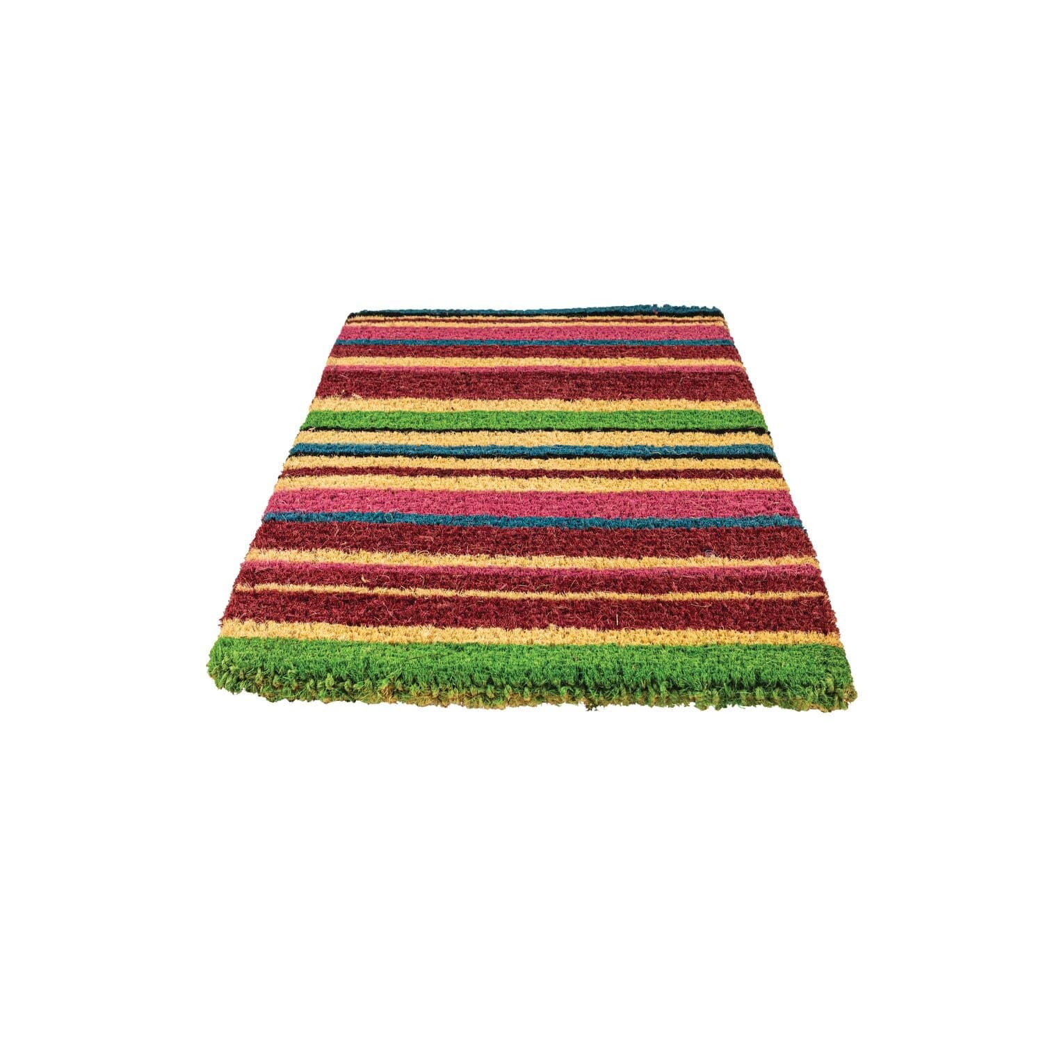NoTrax Handmade Natural Coir Entry Doormat 18x30 Indoor Outdoor Stripes - Thumbnail 5