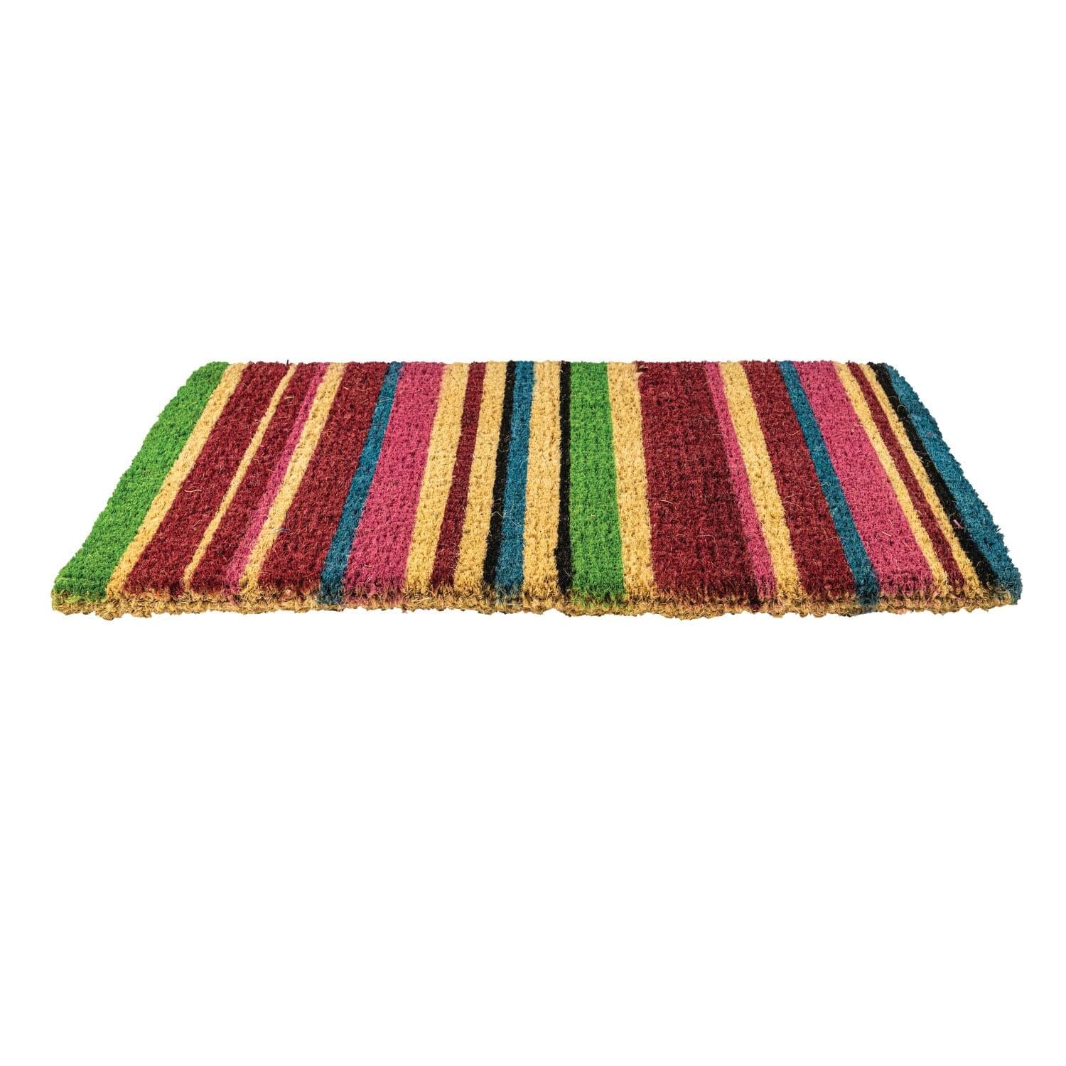 NoTrax Handmade Natural Coir Entry Doormat 18x30 Indoor Outdoor Stripes - Thumbnail 4