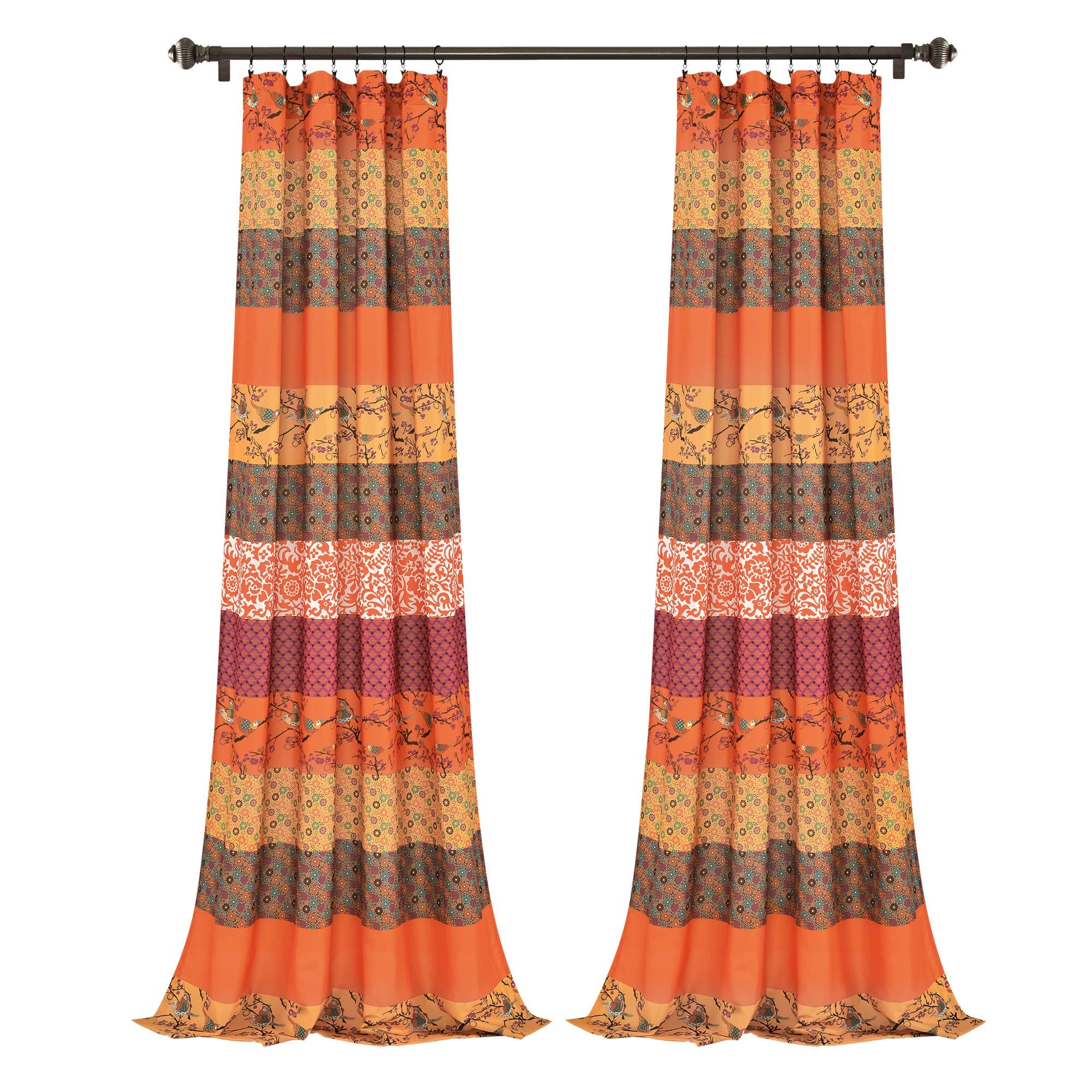 Lush Decor Royal Empire Light Filtering Window Curtain Panels, Pair, 52" W x 84" - Thumbnail 7