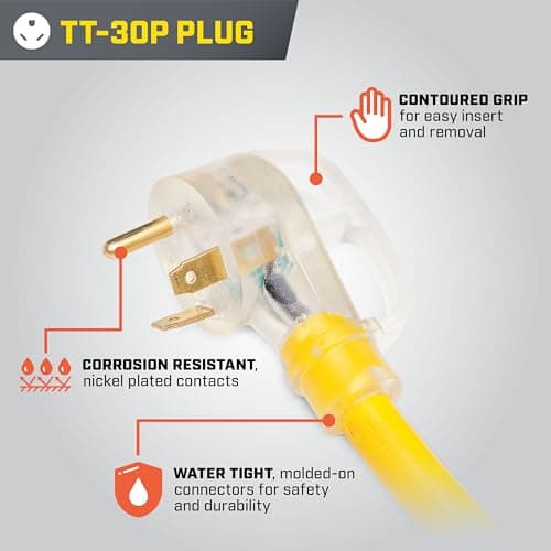 Champion Power Equipment 2 ft. 30A 125V Generator Adapter Cord - Thumbnail 4