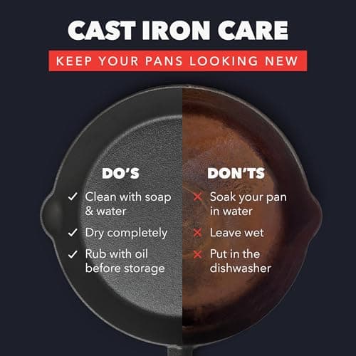 GreenPan x Bobby Flay Cast Iron Skillet Set, 8" & 10" Frying Pans, Oven, Grill - Thumbnail 4