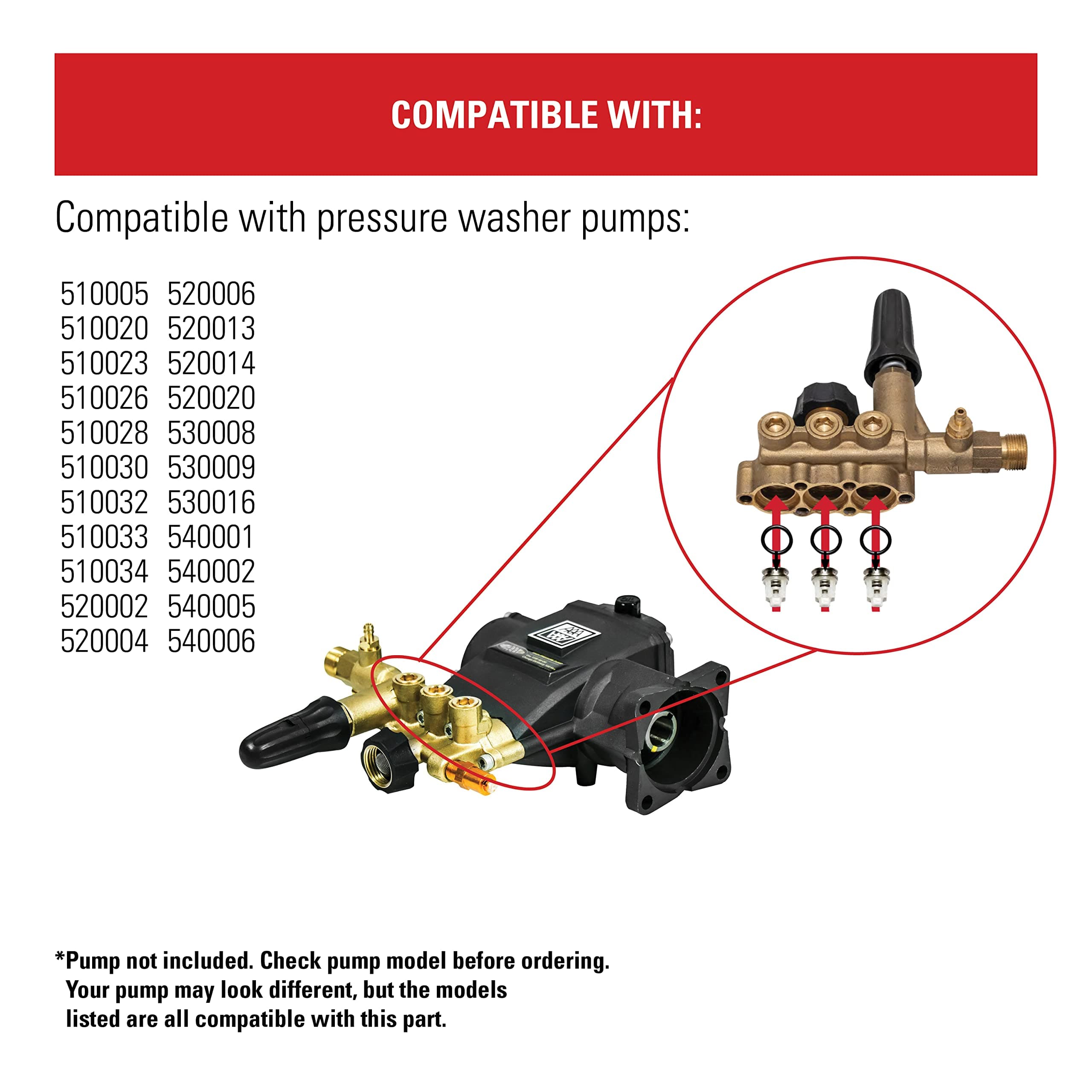 Simpson Cleaning 7104223 Replacement Valve Kit for Pressure Washer Pumps, White - Thumbnail 3