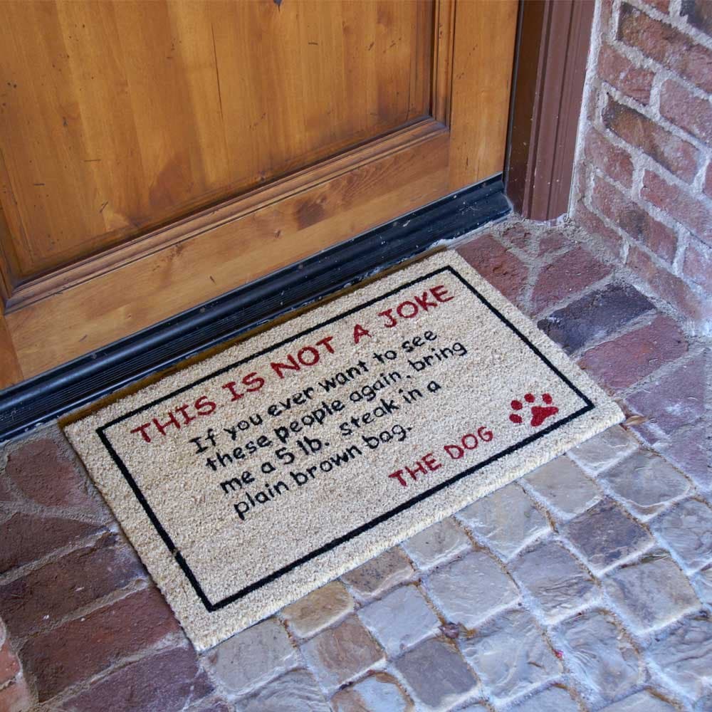 Rubber-Cal 10-106-026 Bring a 5 lbs. Steak Dog Door Mat, 18" x 30" - Thumbnail 4