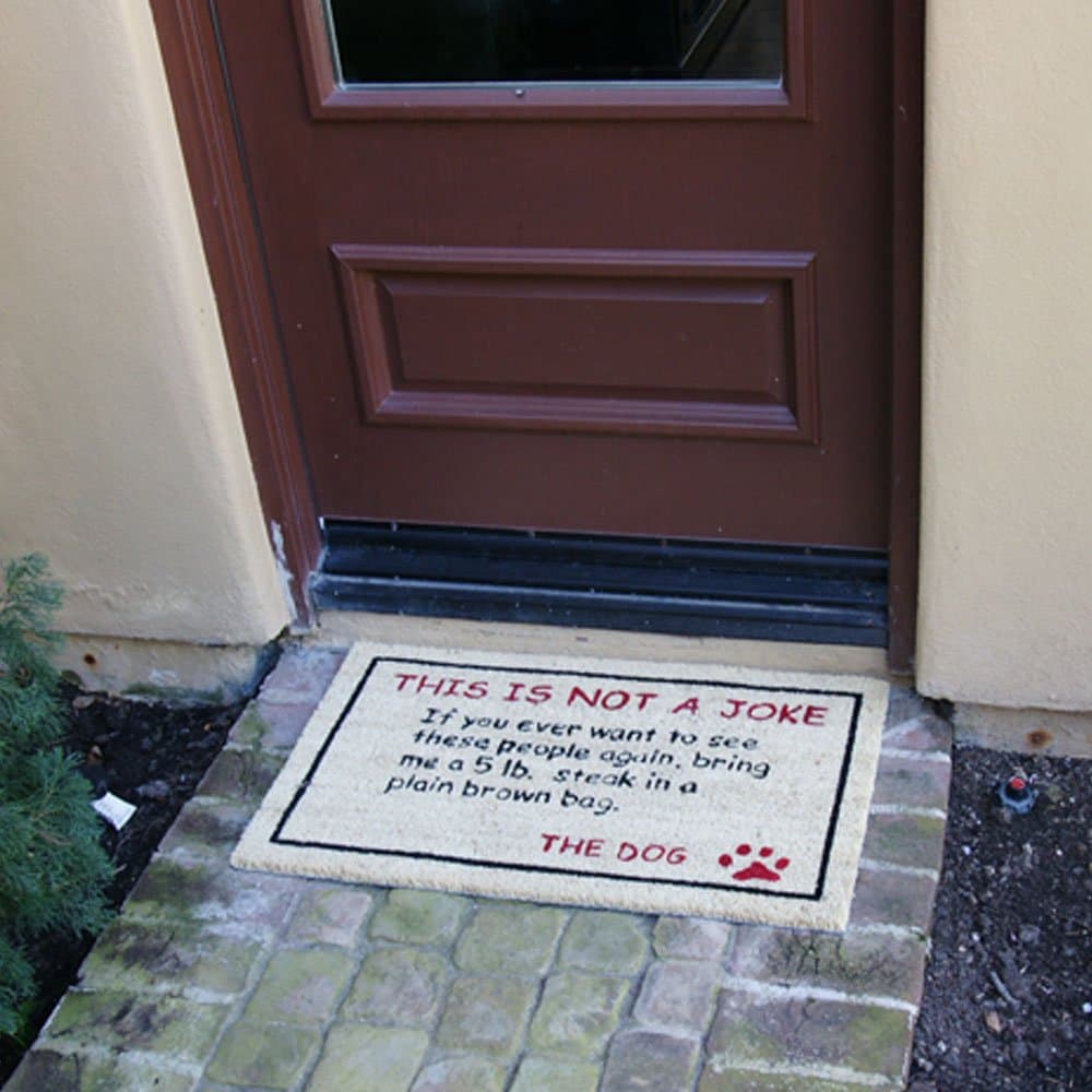 Rubber-Cal 10-106-026 Bring a 5 lbs. Steak Dog Door Mat, 18" x 30" - Thumbnail 5