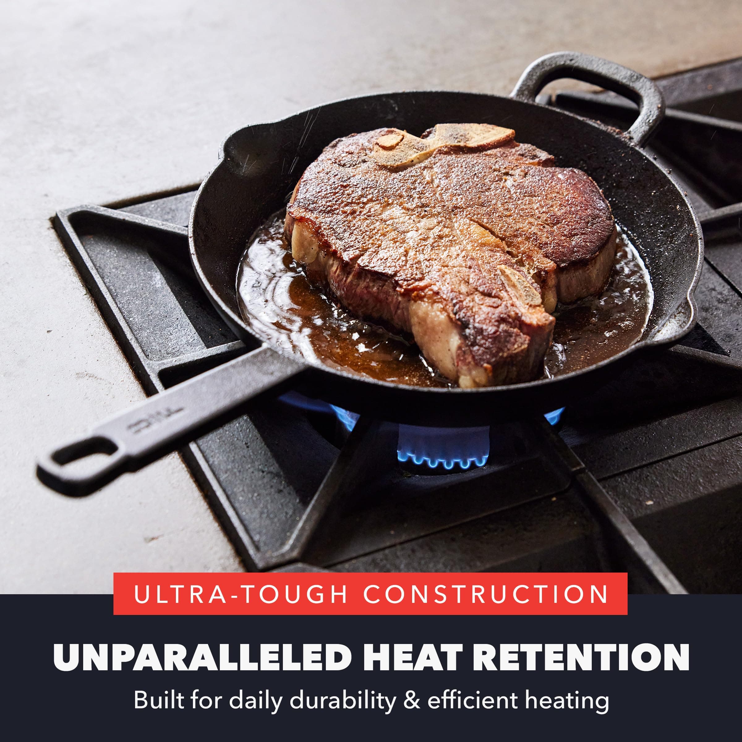 GreenPan x Bobby Flay Cast Iron Skillet Set, 8" & 10" Frying Pans, Oven, Grill - Thumbnail 5