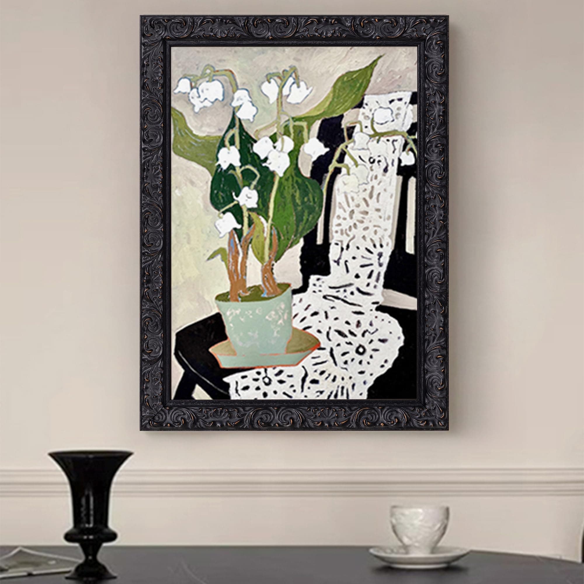 Black 18x24inch Picture Frames: Wooden Gothic Wall Frames 24x18 for Christmas Ha - Thumbnail 6