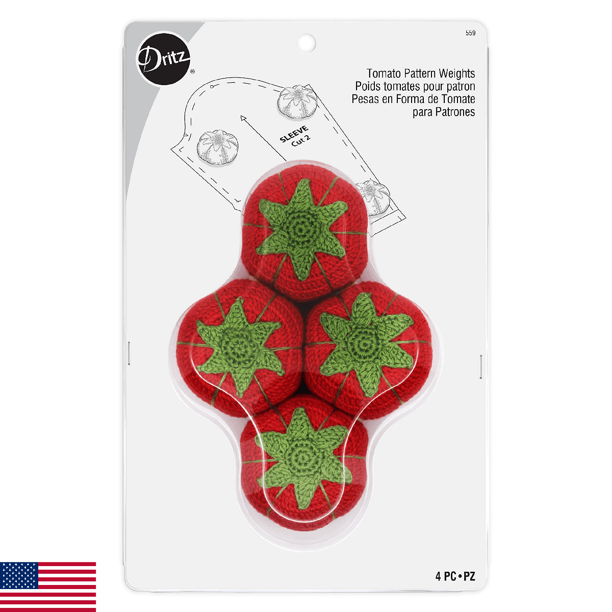 Dritz Tomato Pattern Weights, 4 pc - Image 1