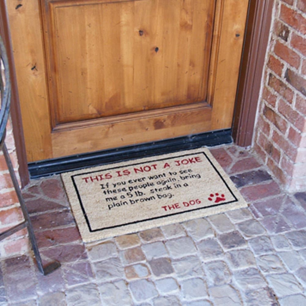 Rubber-Cal 10-106-026 Bring a 5 lbs. Steak Dog Door Mat, 18" x 30" - Thumbnail 2