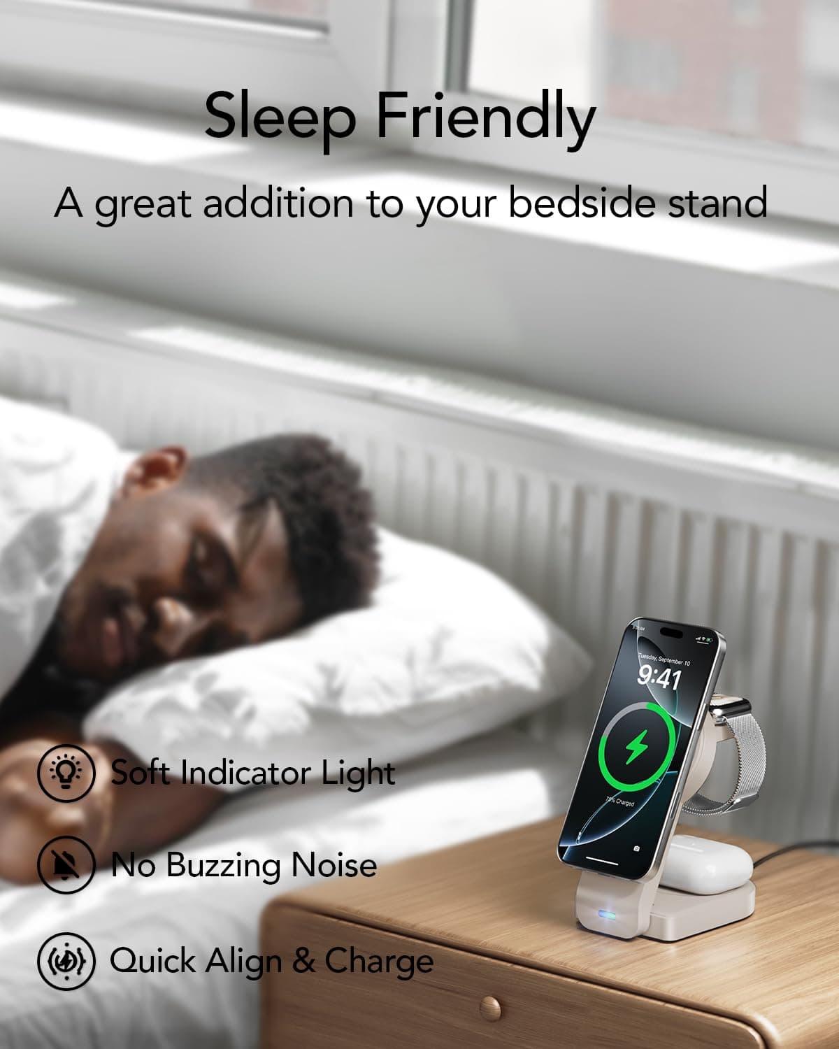 3 in 1 Wireless Charging Station Compatible with Apple,Foldable Magnetic Wireles - Thumbnail 7