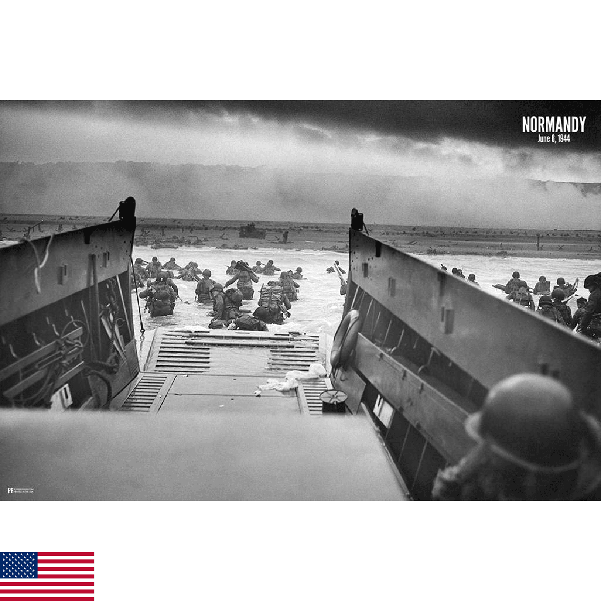 Laminated D Day Poster Normandy Invasion 1944 World War 2 Decor WW2 Posters Hist - Image 1