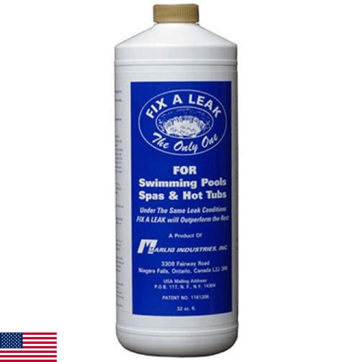 Fix-A-Leak by Marlig for Swimming Pool Spa Hot Tub Leaks 32 oz,White - Image 1