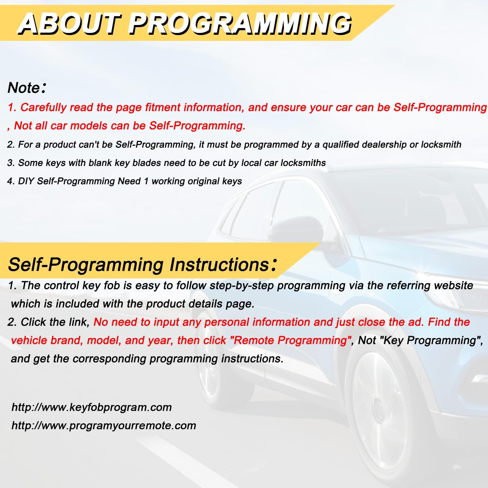 Vurkcy Key Fob Replacement for Ford Explorer Edge Escape Expedition Flex Focus F - Thumbnail 6