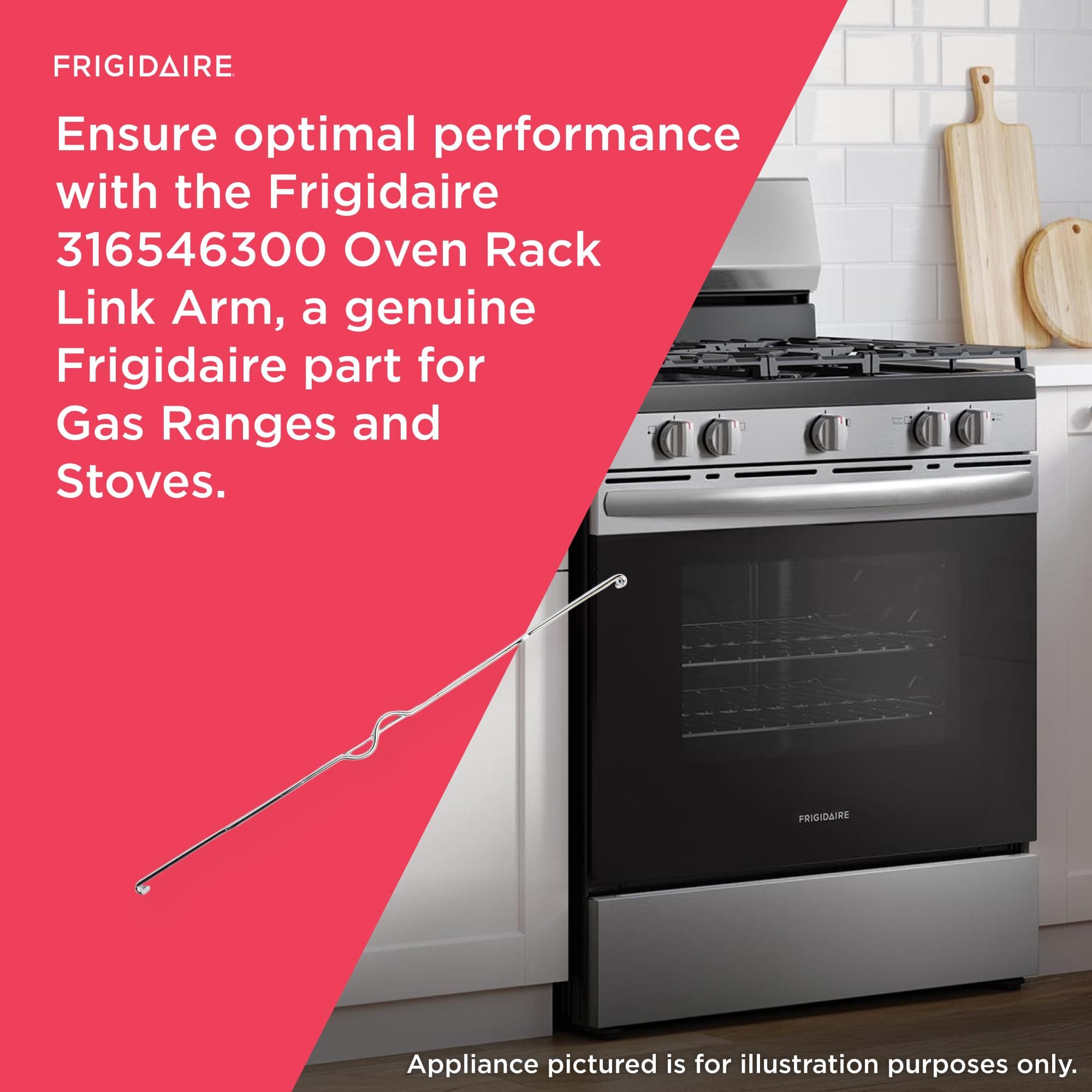 Frigidaire 316546300 Oven Rack Link Arm for Gas Ranges and Stoves - Thumbnail 3