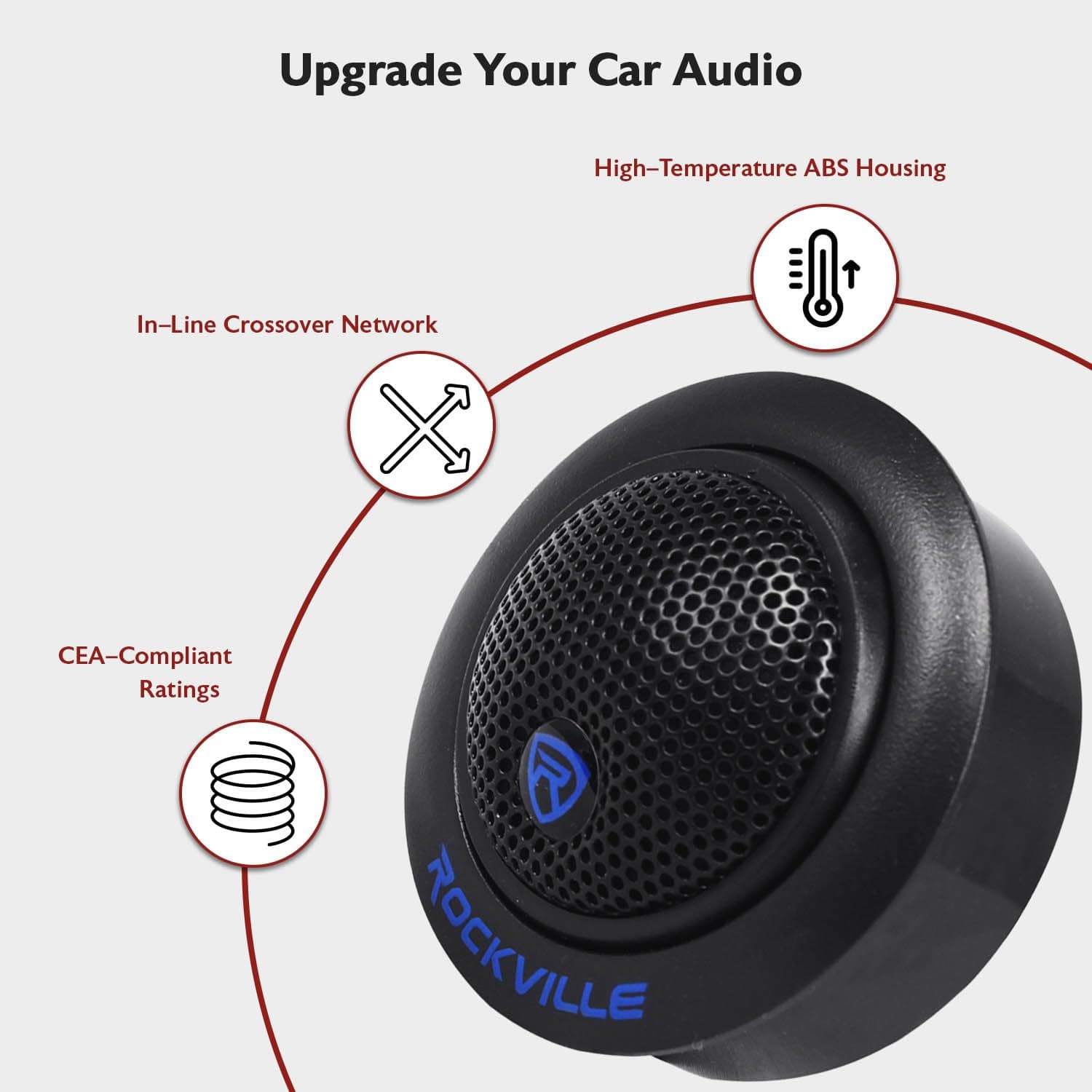 Rockville RT6 1" Silk Dome Car Tweeters Pair, 240W, 4 Ohm, Neo Swivel, Variable - Thumbnail 6