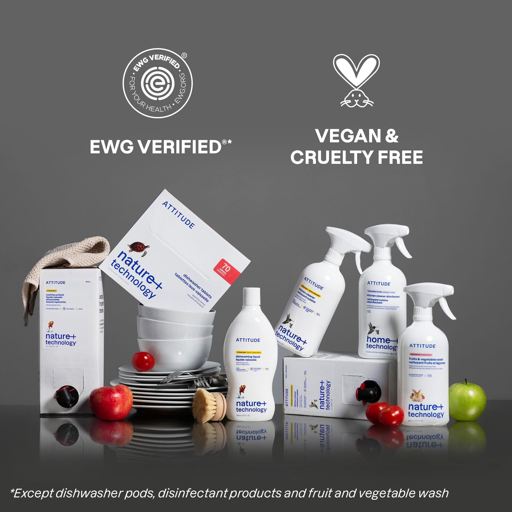 ATTITUDE Dish Soap Refill, EWG Verified, Plant-Based & Vegan Dishwashing Liquid, - Thumbnail 6