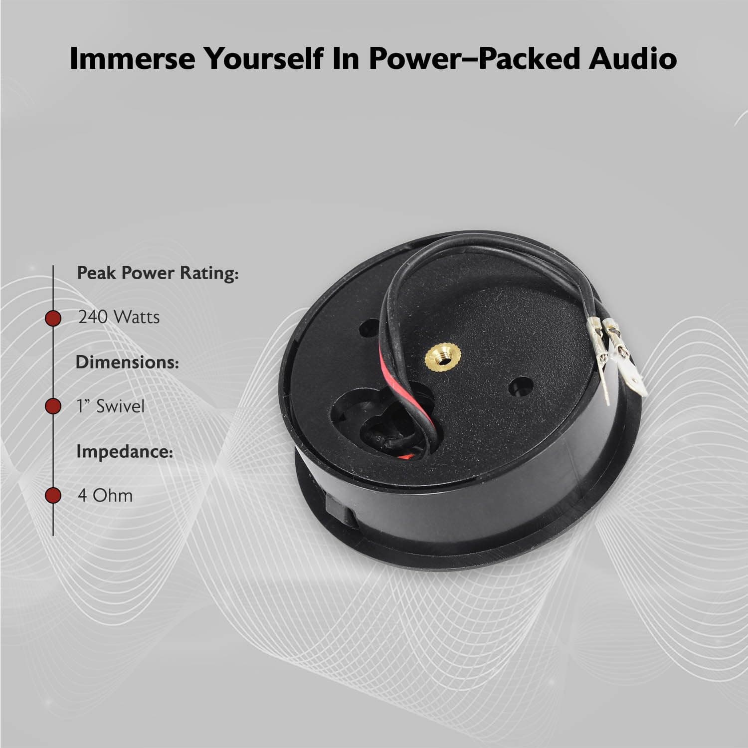 Rockville RT6 1" Silk Dome Car Tweeters Pair, 240W, 4 Ohm, Neo Swivel, Variable - Thumbnail 5