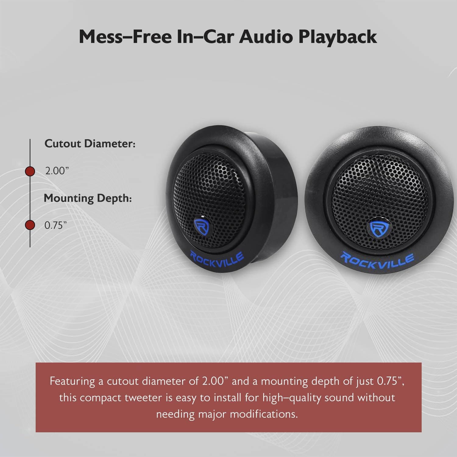 Rockville RT6 1" Silk Dome Car Tweeters Pair, 240W, 4 Ohm, Neo Swivel, Variable - Thumbnail 9