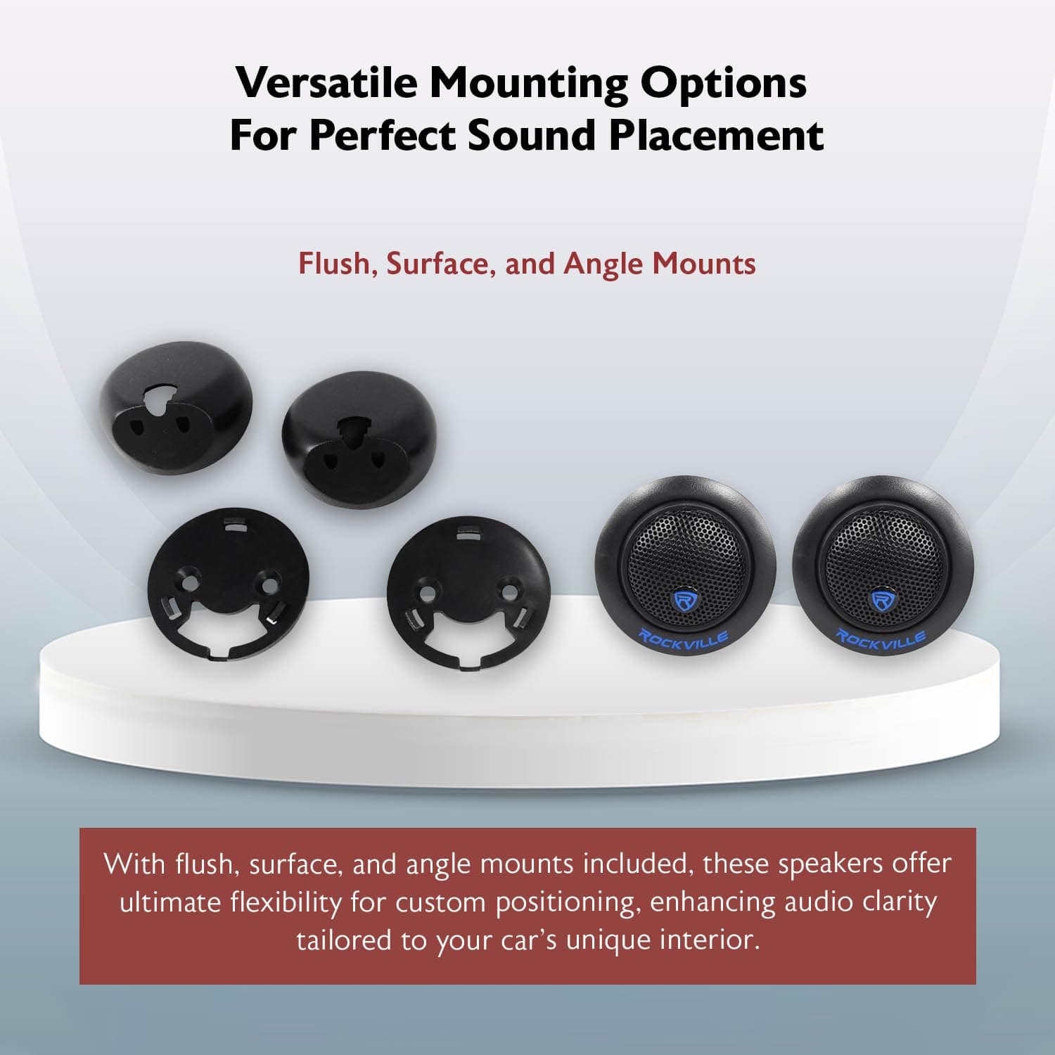 Rockville RT6 1" Silk Dome Car Tweeters Pair, 240W, 4 Ohm, Neo Swivel, Variable - Thumbnail 7