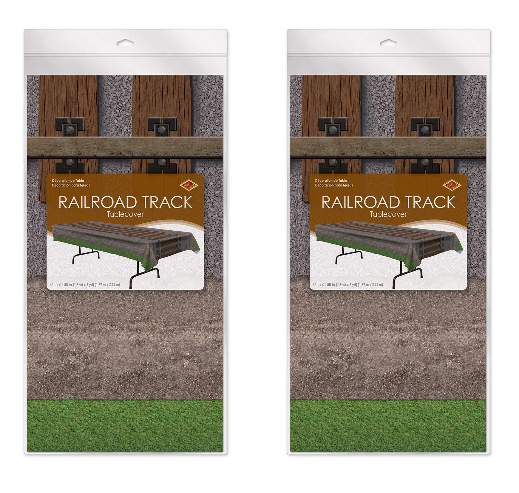 Beistle Railroad Track Tablecovers Pack of 2 - Thumbnail 3