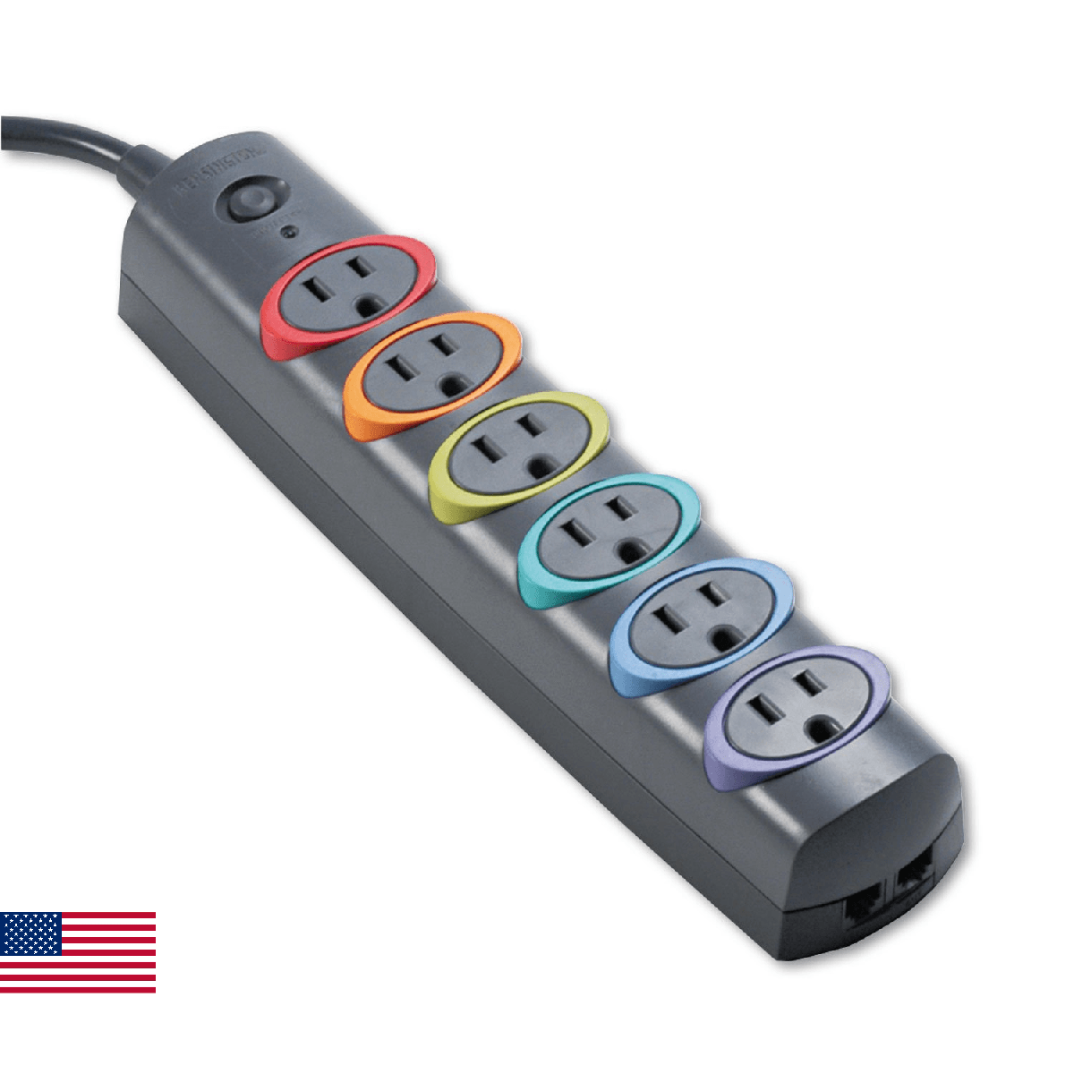 Kensington SmartSockets 6-Outlet, 6-Foot Cord, & 670 Joules Basic Surge Protecto - Image 1