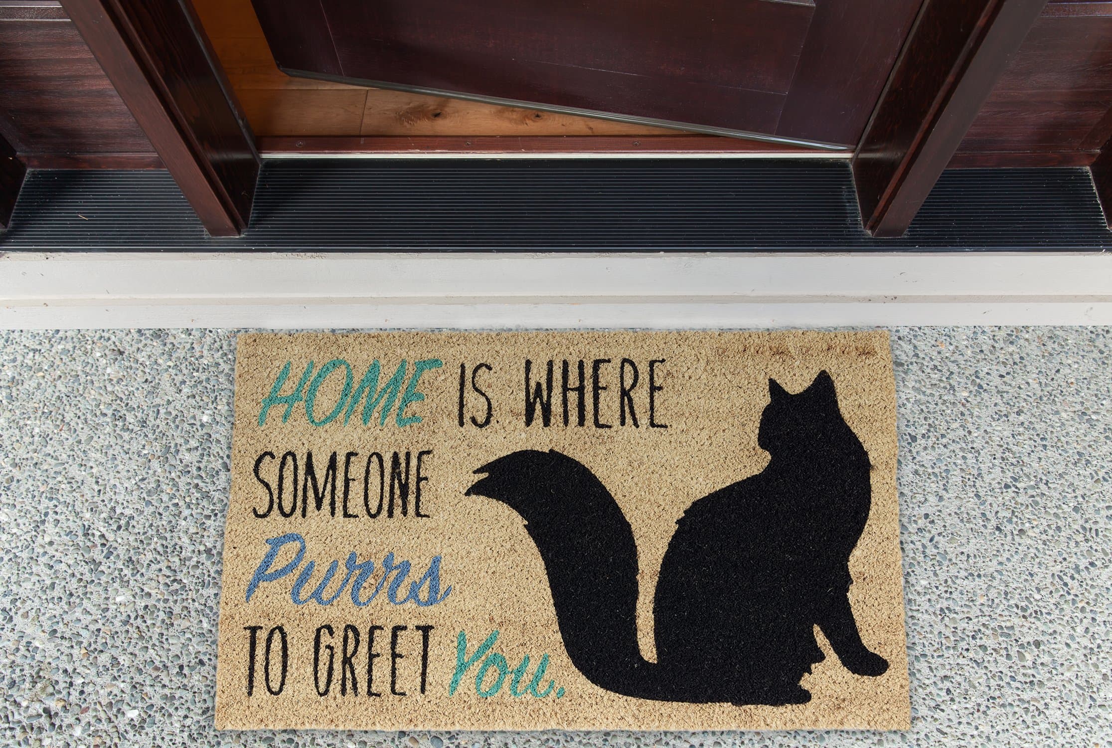 DII Pet Print Collection Natural Coir Doormat, 17x29, Home Cat - Thumbnail 4