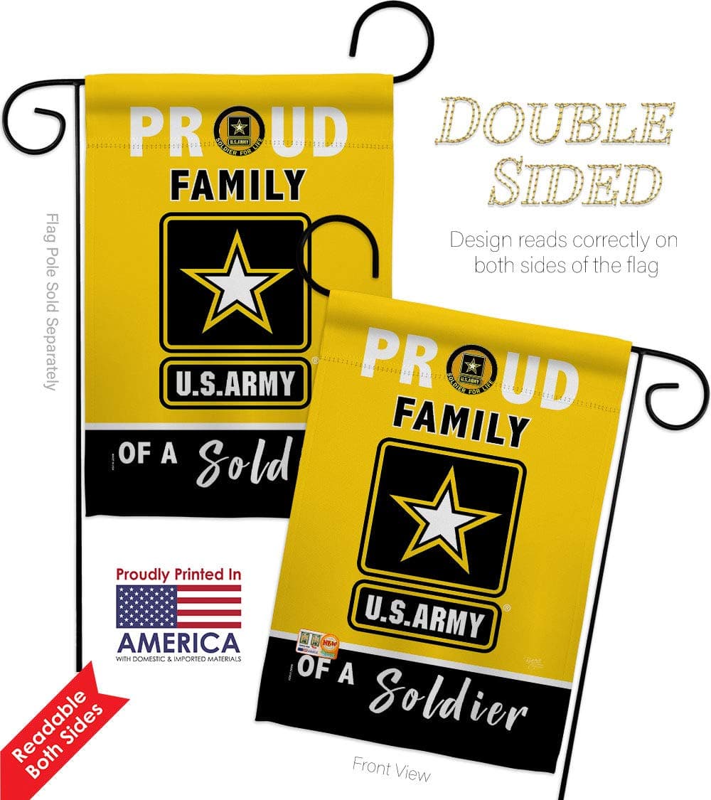 Breeze Decor Proud Family Soldier Garden Flag Pack Armed Forces Army Rangers Uni - Thumbnail 3