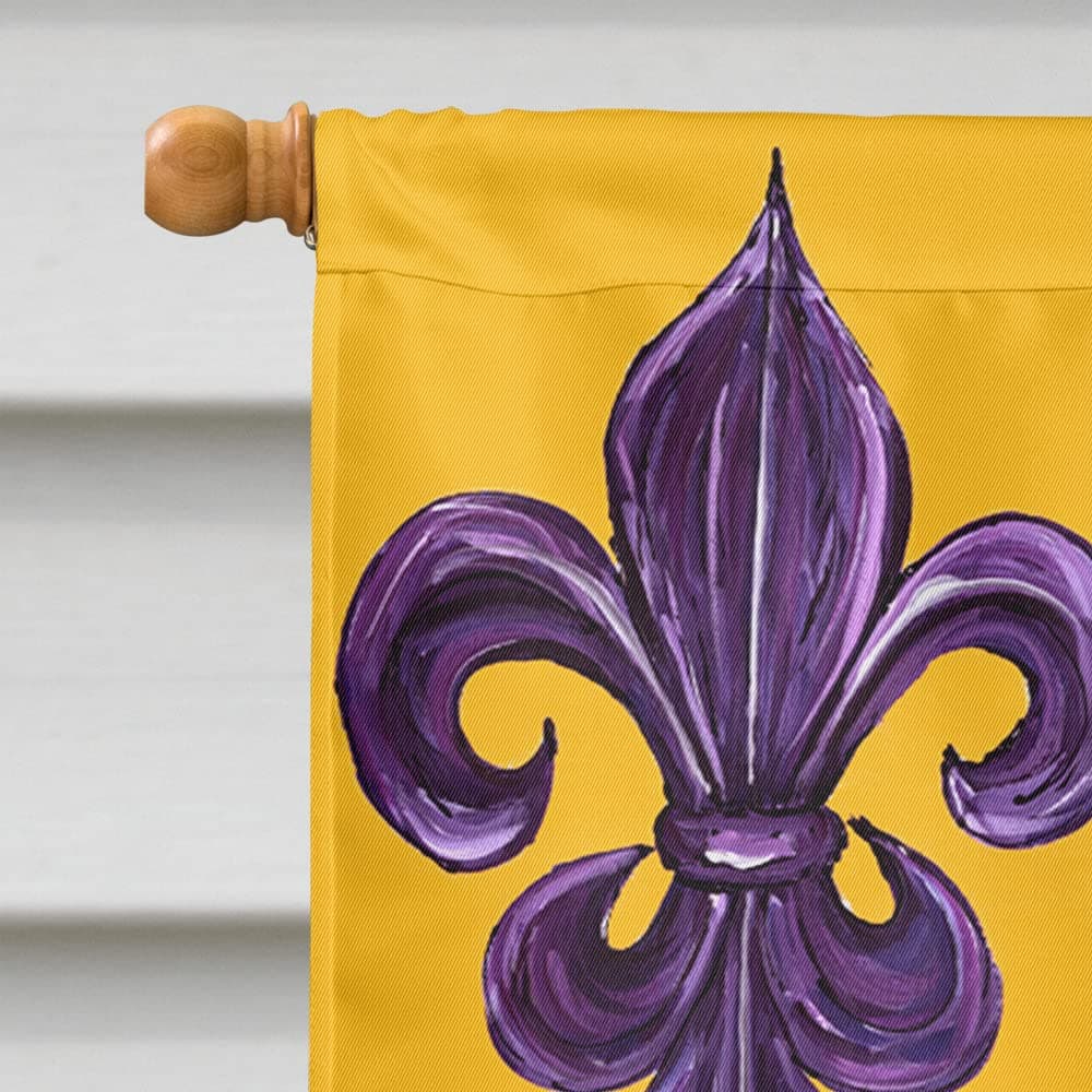 Caroline's Treasures 8137CHF Mardi Gras Fleur de lis Nation House Flag Large Por - Thumbnail 3