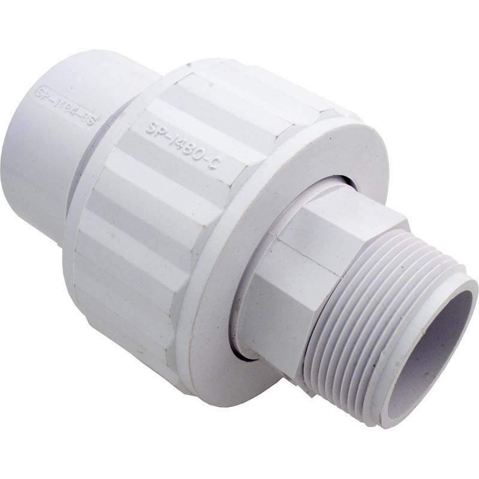 Hayward SP1484 1-1/2- Inch MIP by 1-1/2- Inch Socket White ABS Full-Flo Self-Ali - Thumbnail 3