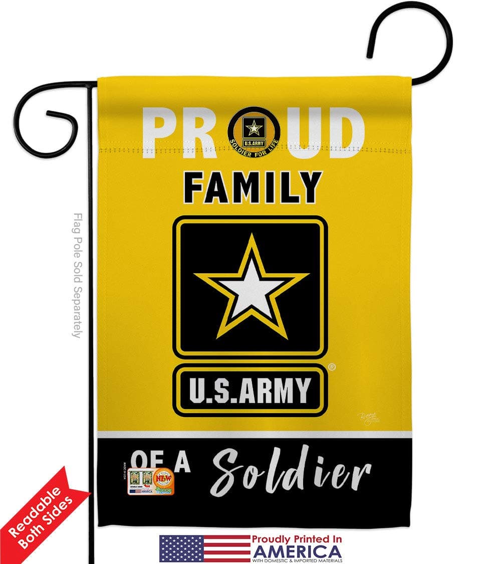 Breeze Decor Proud Family Soldier Garden Flag Pack Armed Forces Army Rangers Uni - Thumbnail 2