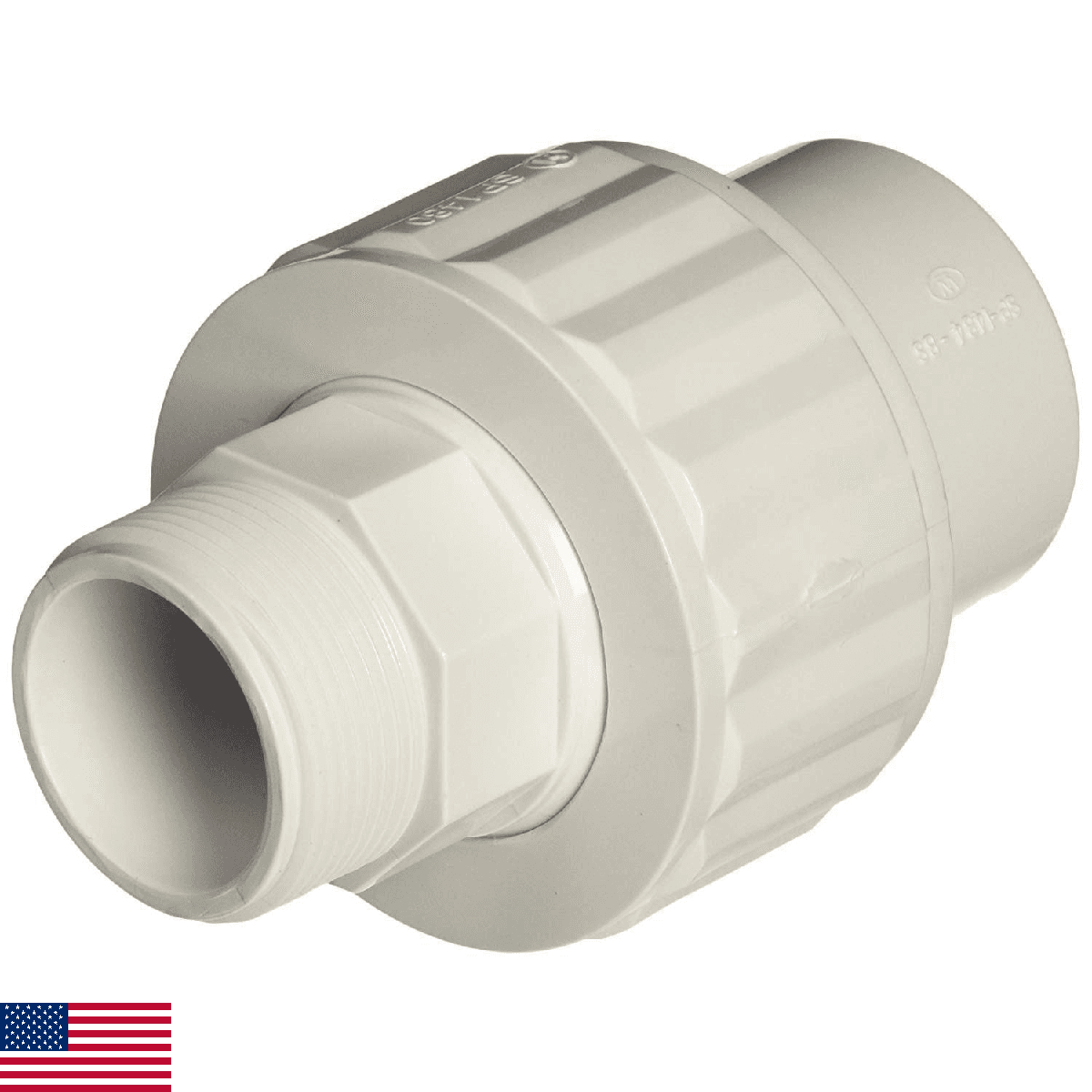 Hayward SP1484 1-1/2- Inch MIP by 1-1/2- Inch Socket White ABS Full-Flo Self-Ali - Image 1