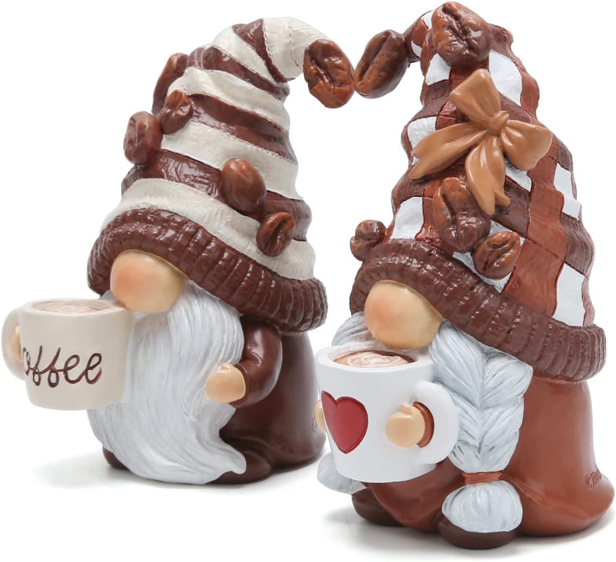 Hodao Gnomes Figurines 2PCS Coffee Dwarf Coffee Bar Decoration Accessories Sprin - Thumbnail 3