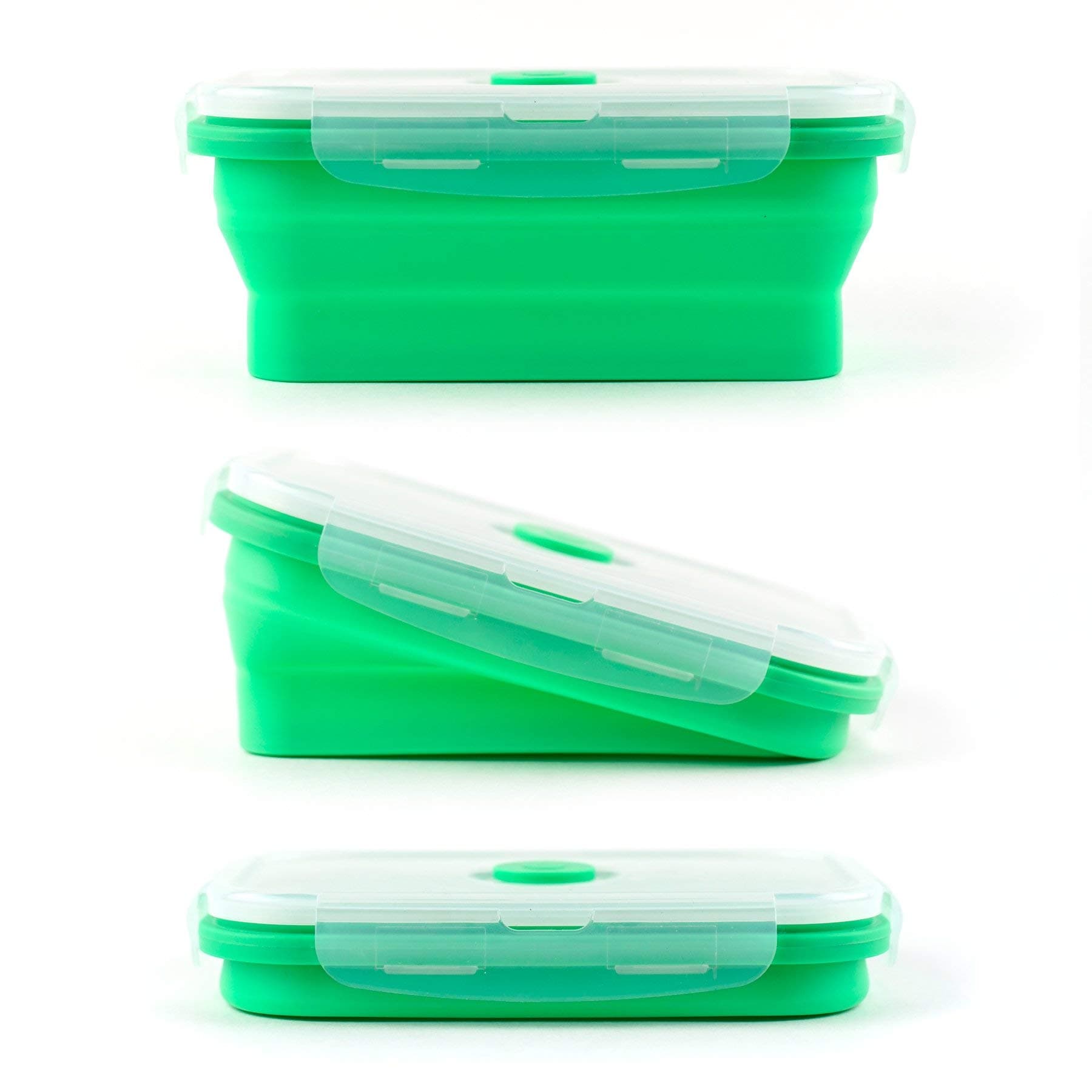Vremi Silicone Food Storage Containers with BPA Free Airtight Plastic Lids - Set - Thumbnail 5