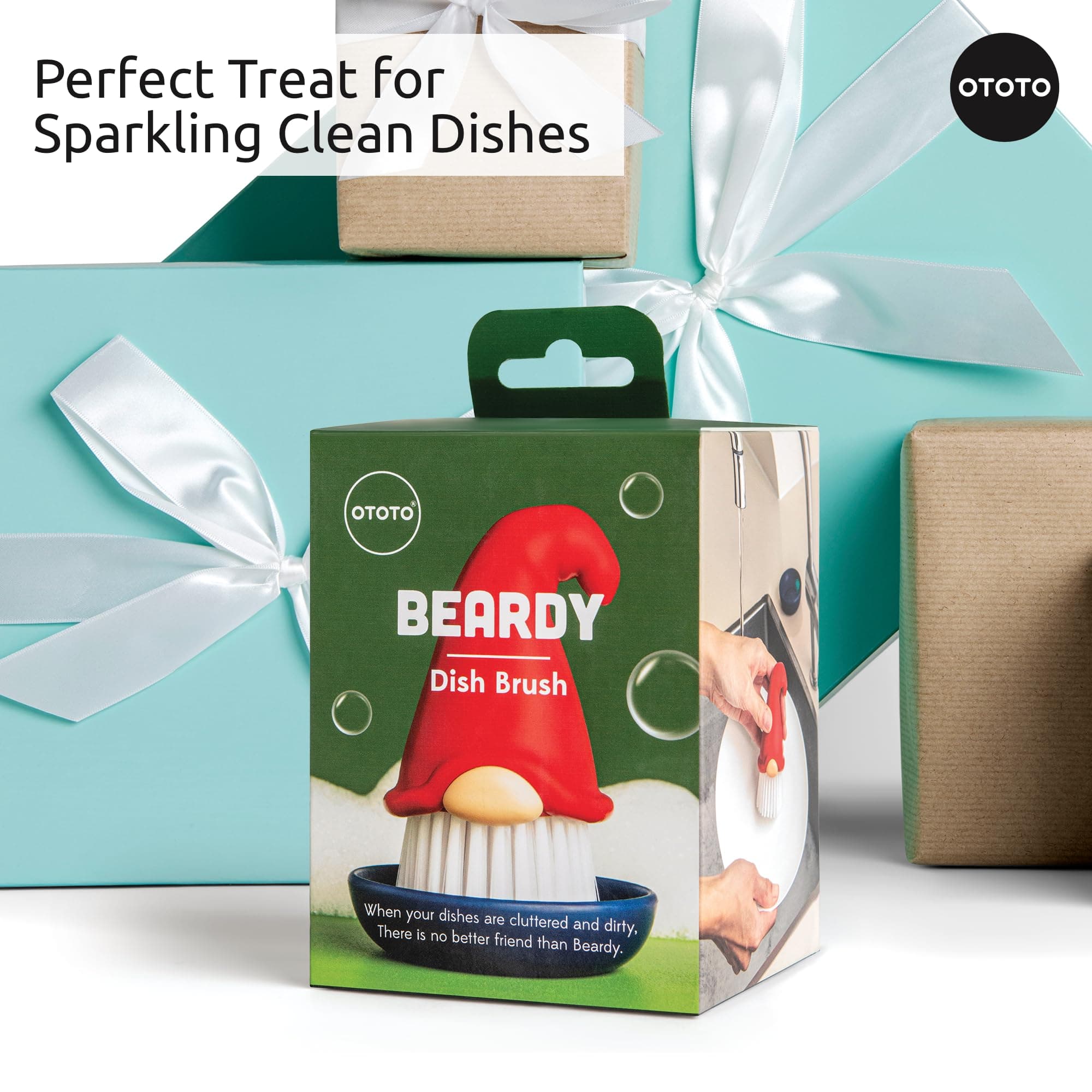 New! Beardy Gnome Dish Brush by Ototo - Dish Scrub Brush, Gnomes, Quirky Gifts, - Thumbnail 7