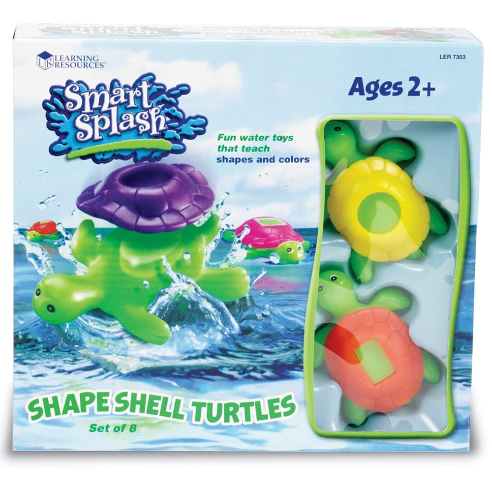 Learning Resources Shape Shell Turtles, Learn Shapes, Bath Toys Set of 8, Ages 2 - Thumbnail 3