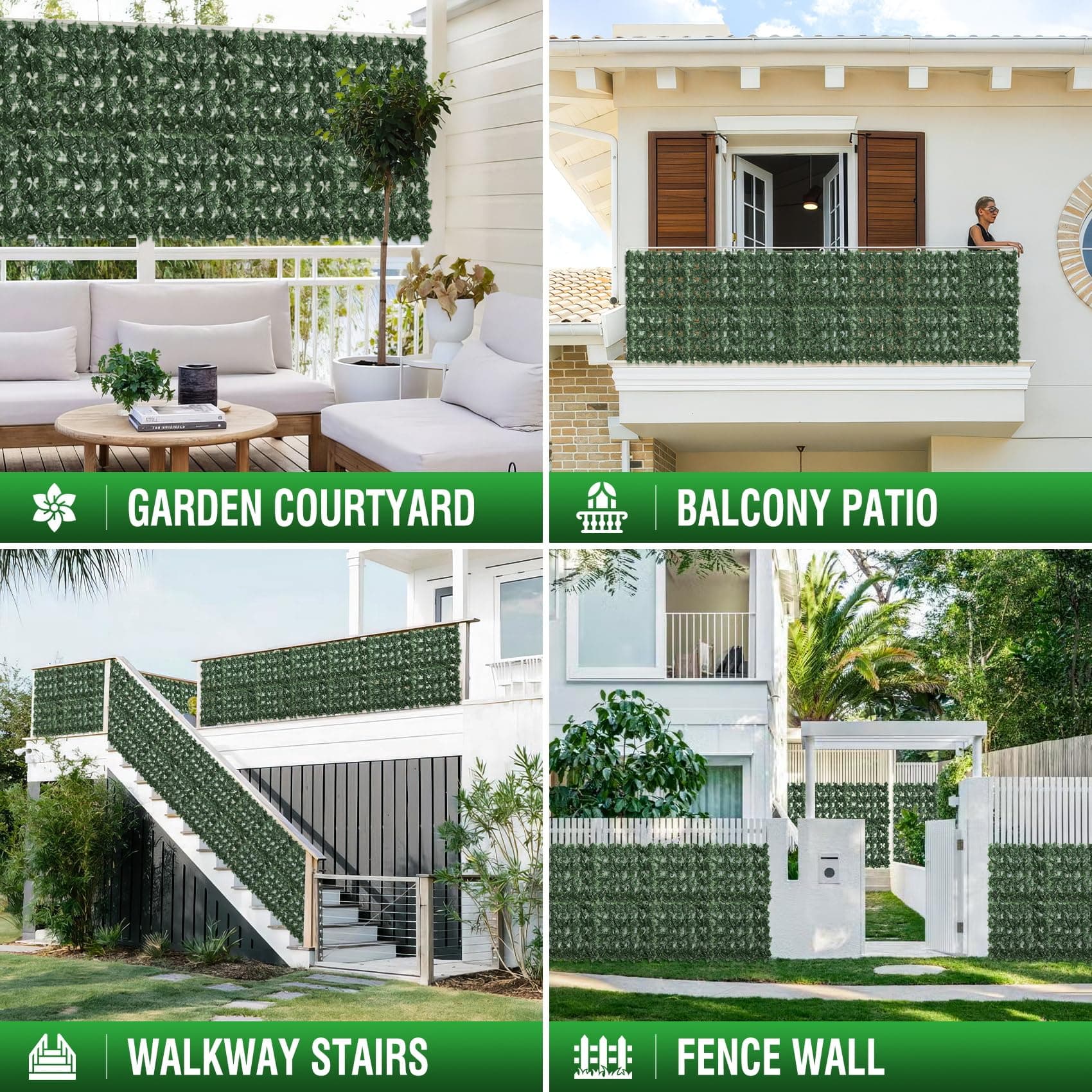 Artificial Ivy Privacy Fence Wall Screen,240X40in Privacy Fence Panels Privacy F - Thumbnail 7