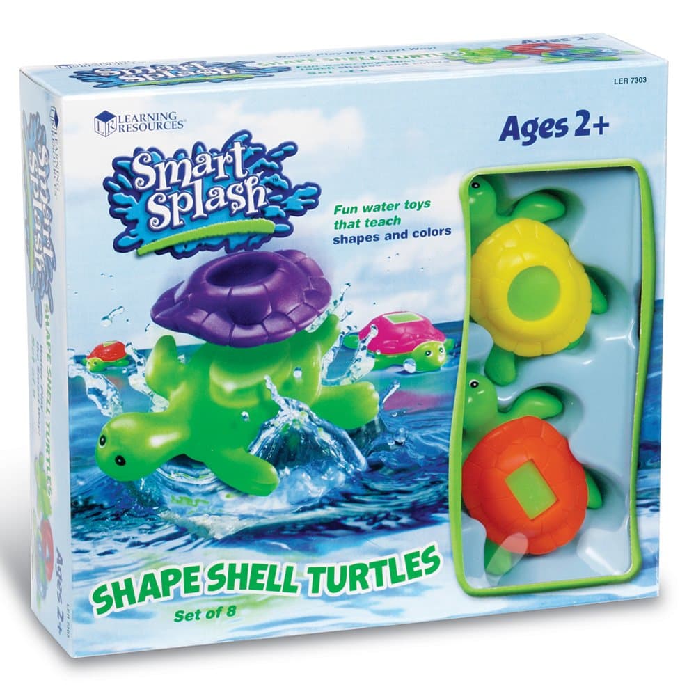 Learning Resources Shape Shell Turtles, Learn Shapes, Bath Toys Set of 8, Ages 2 - Thumbnail 6