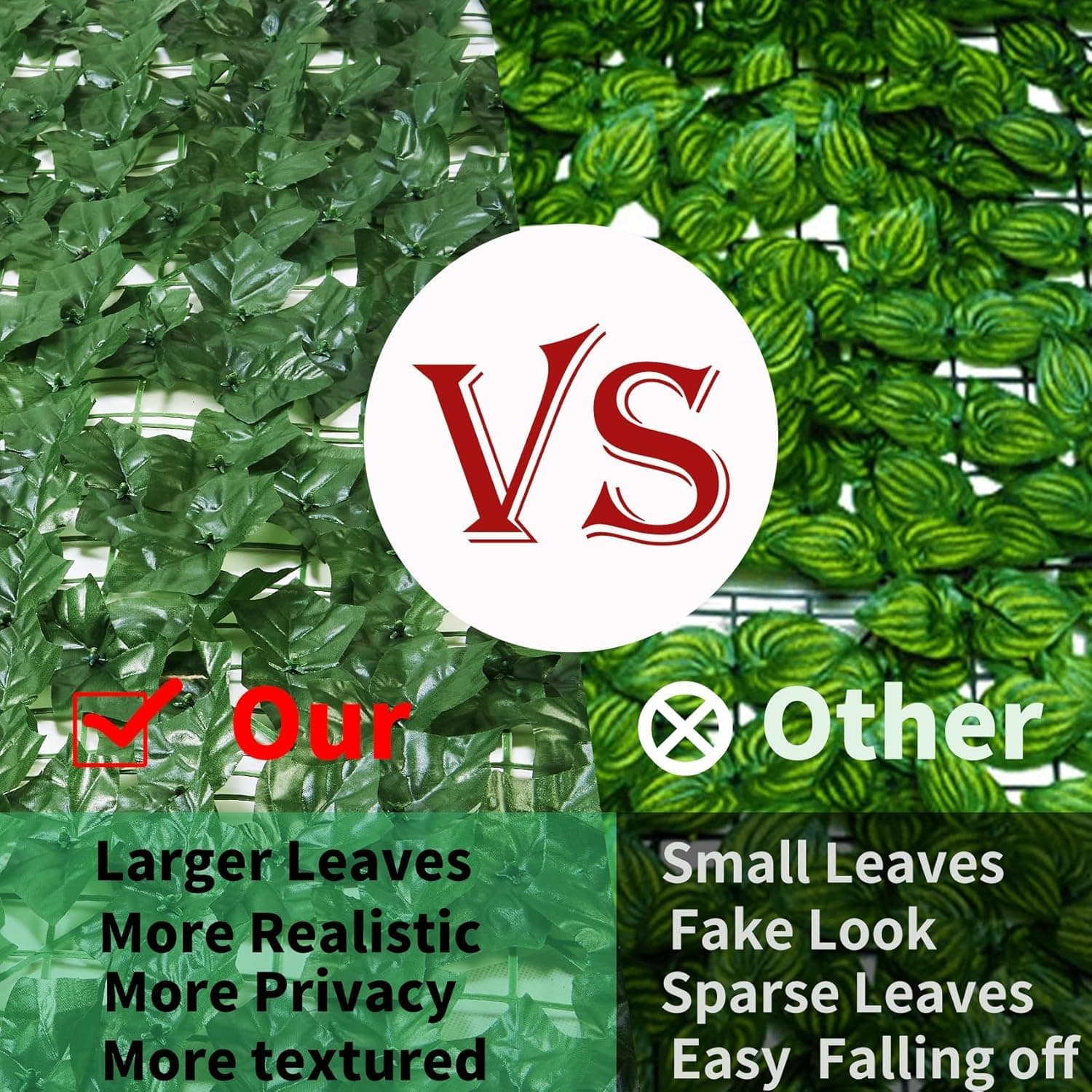 Artificial Ivy Privacy Fence Wall Screen,240X40in Privacy Fence Panels Privacy F - Thumbnail 4