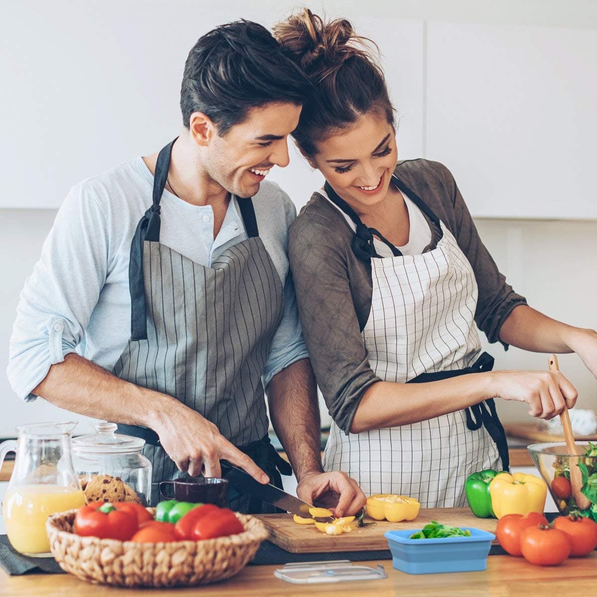 Vremi Silicone Food Storage Containers with BPA Free Airtight Plastic Lids - Set - Thumbnail 8