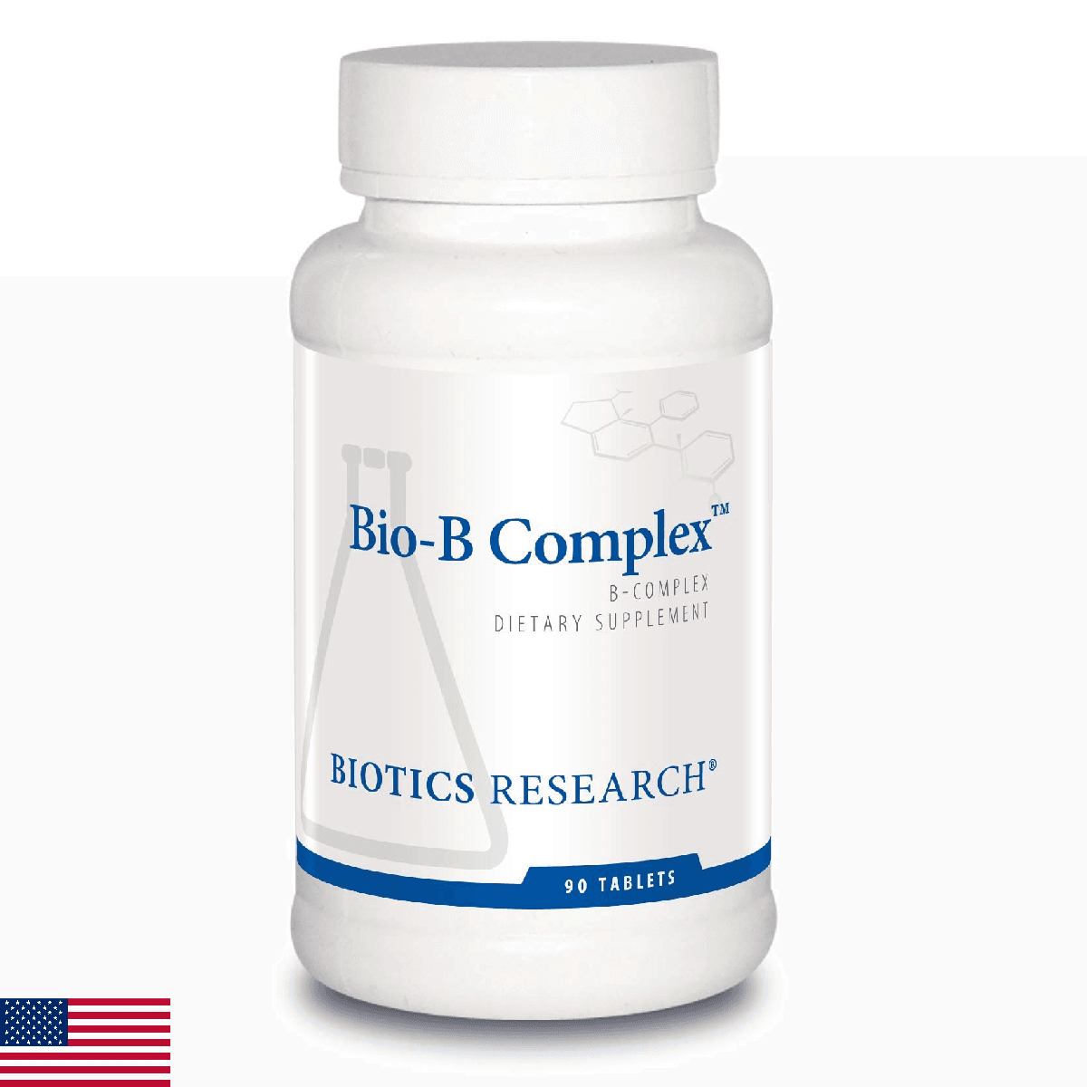 Biotics Research Bio B Complex: B1, B6, B12, Folate for Energy & Brain, 90 Tabs - Image 1