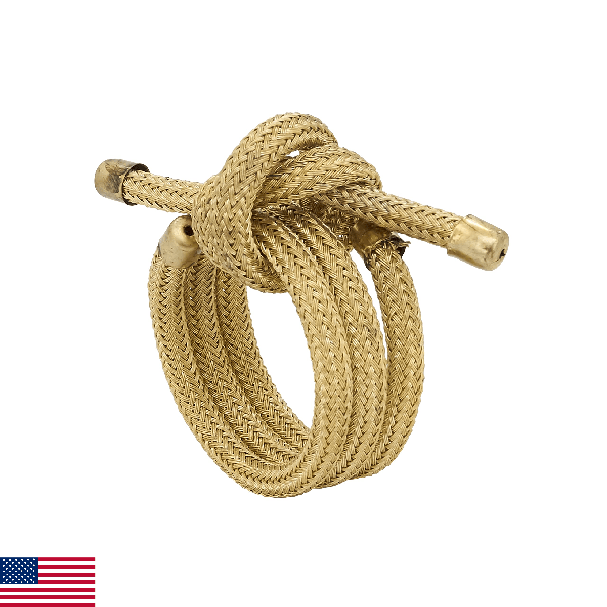 Saro Lifestyle Knotted Rope Napkin Rings (Set of 4), Gold, Set of 4 - Image 1