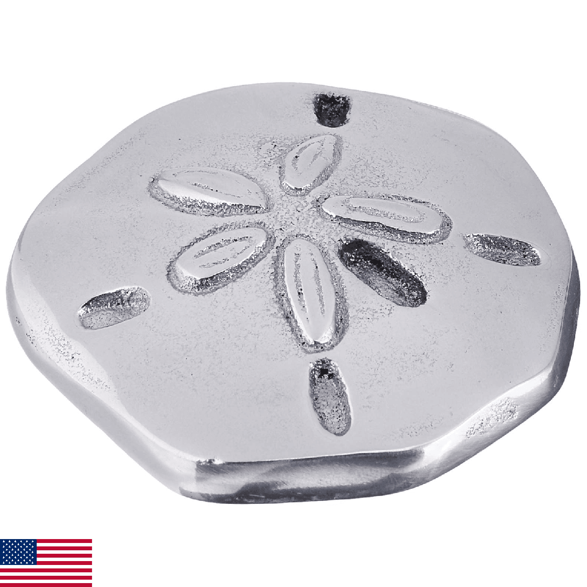Mariposa Sand Dollar Napkin Weight, One Size, Silver - Image 1