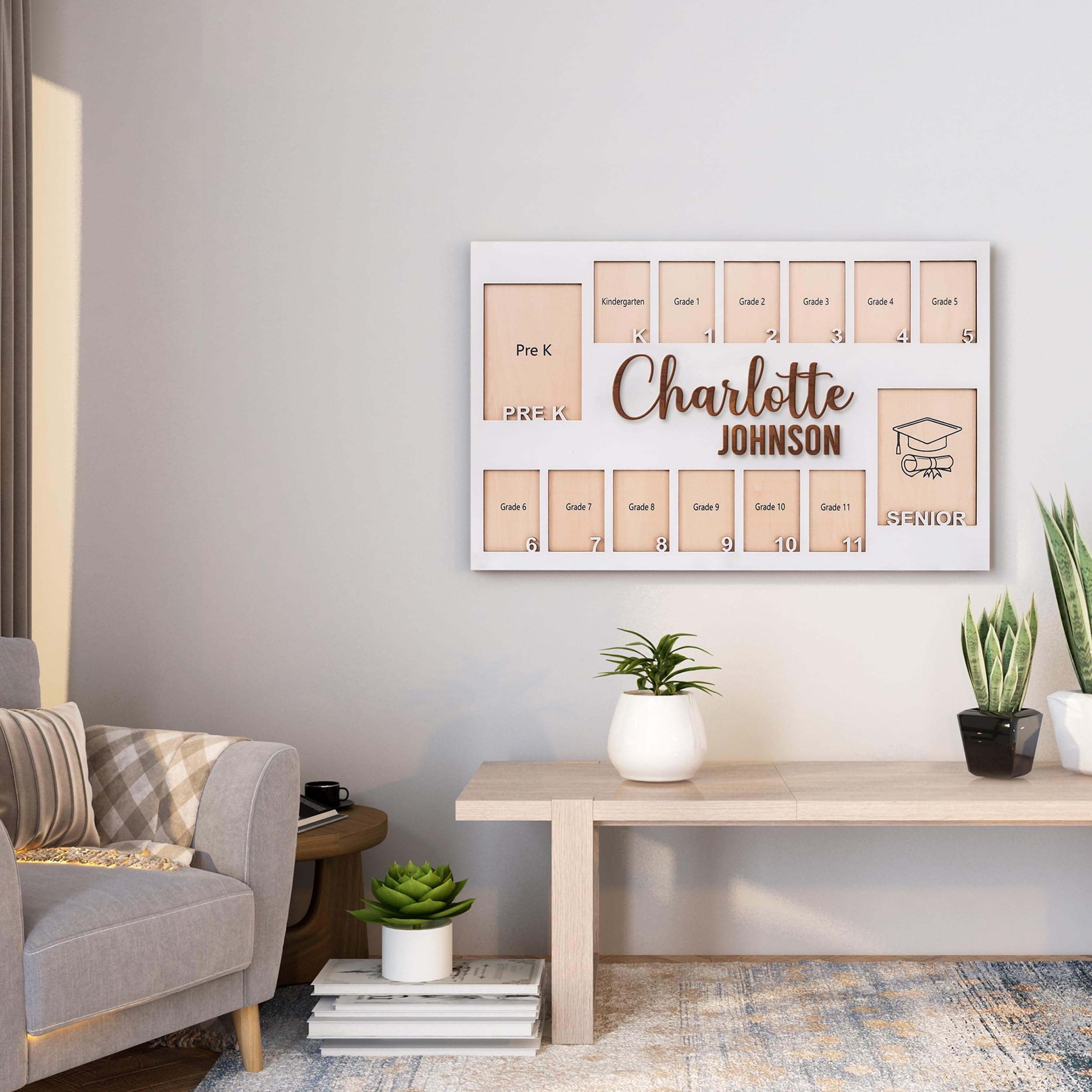 School Picture Frame Pre-K to 12 - Kindergarten to 12th Grade Memory Frame, K-12 - Thumbnail 5